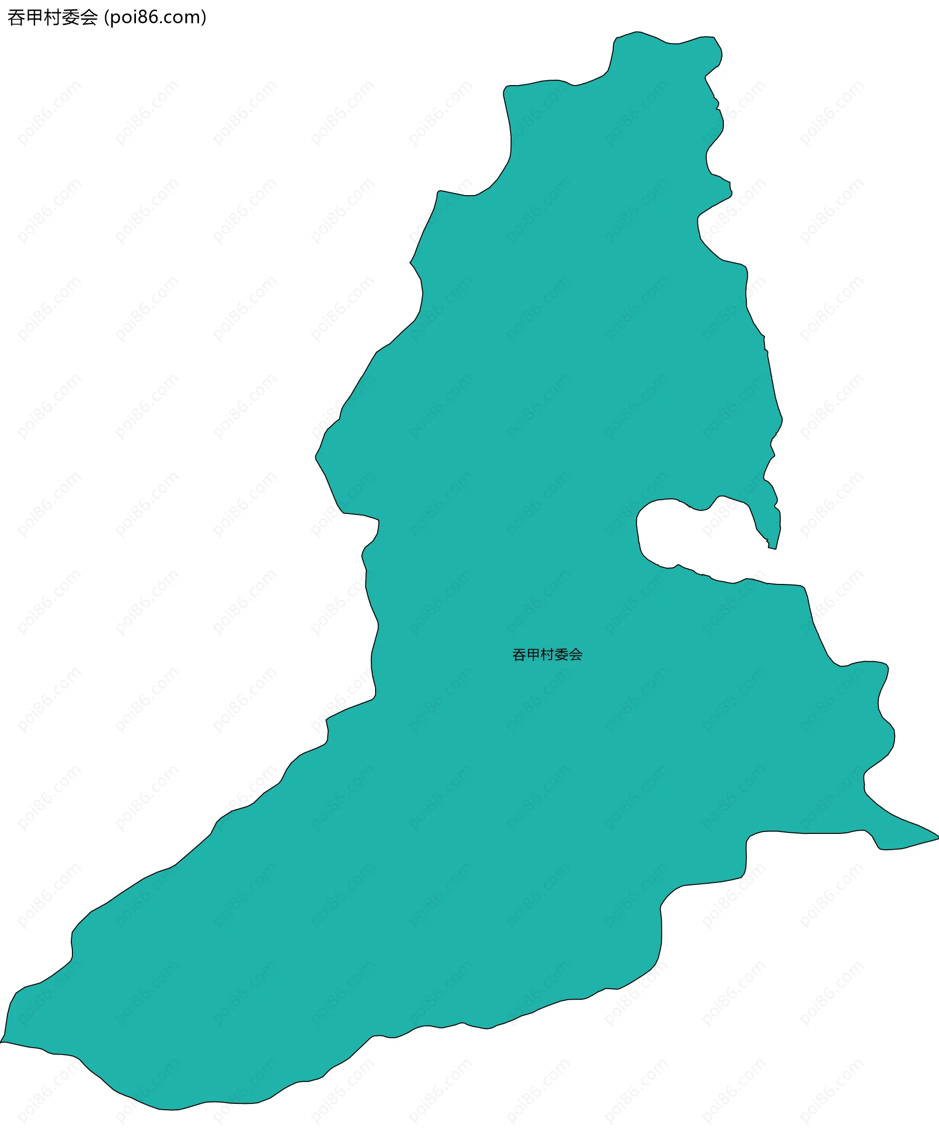 吞甲村委会边界地图