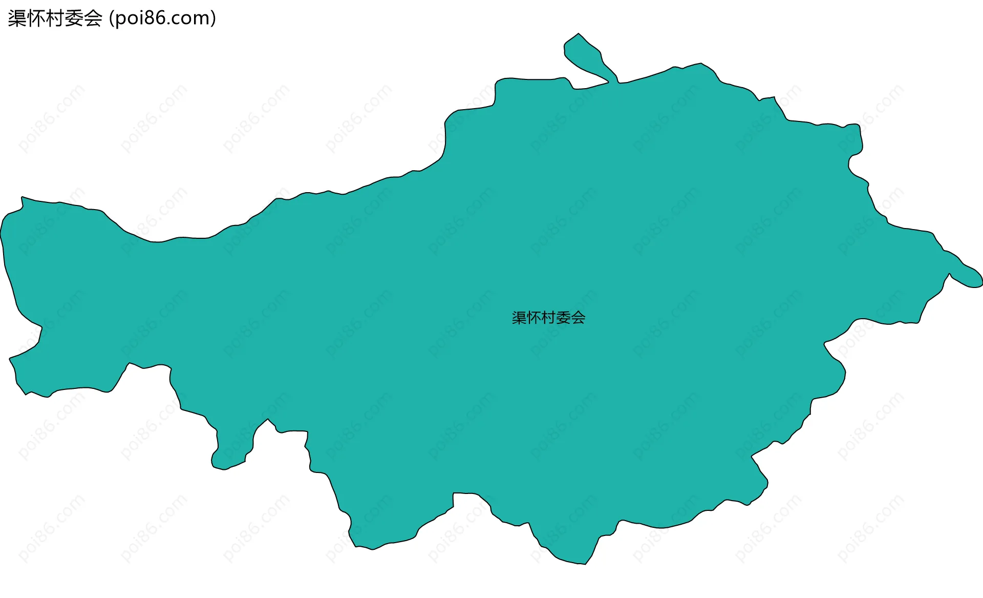 渠怀村委会边界地图