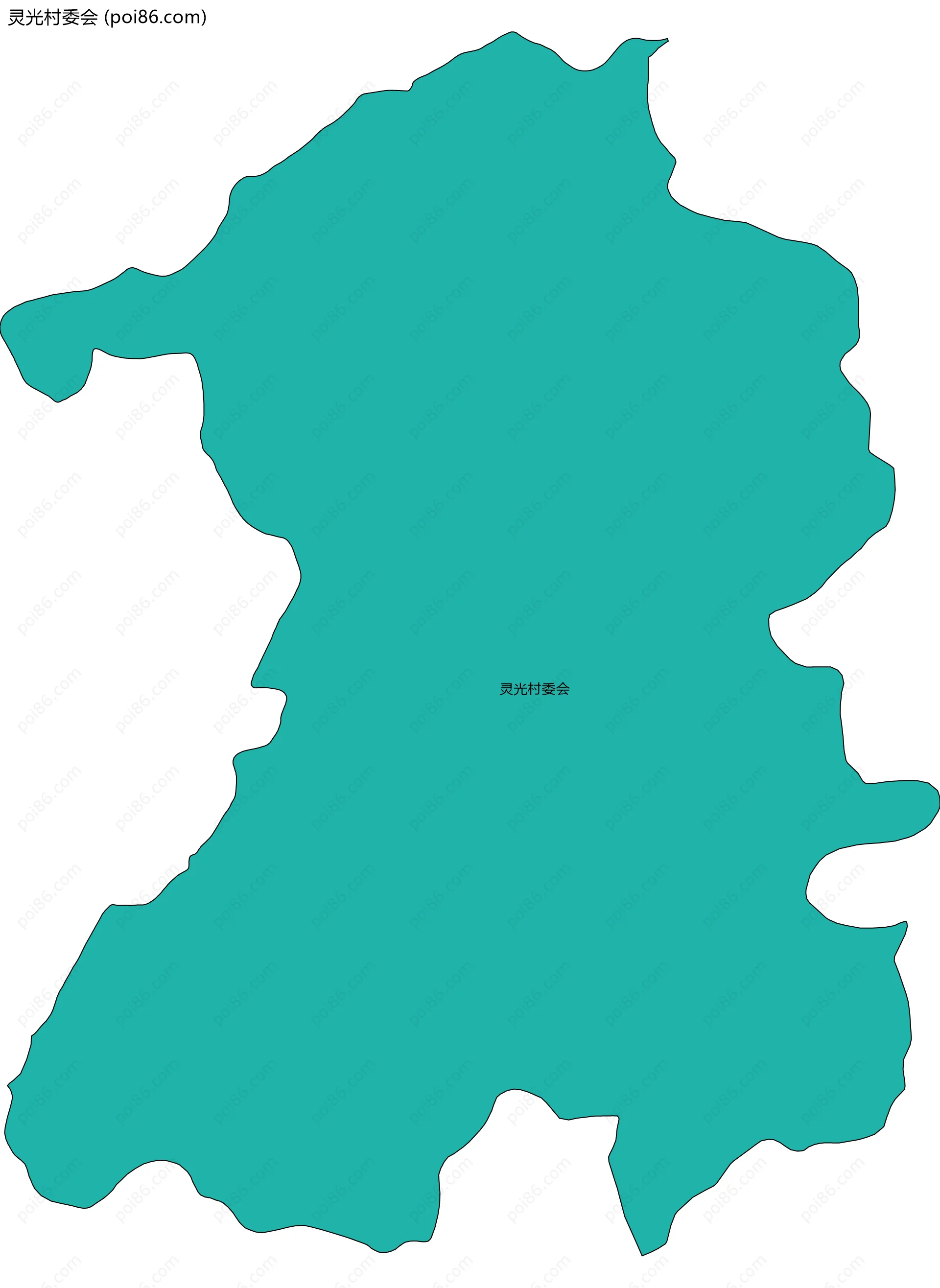 灵光村委会边界地图