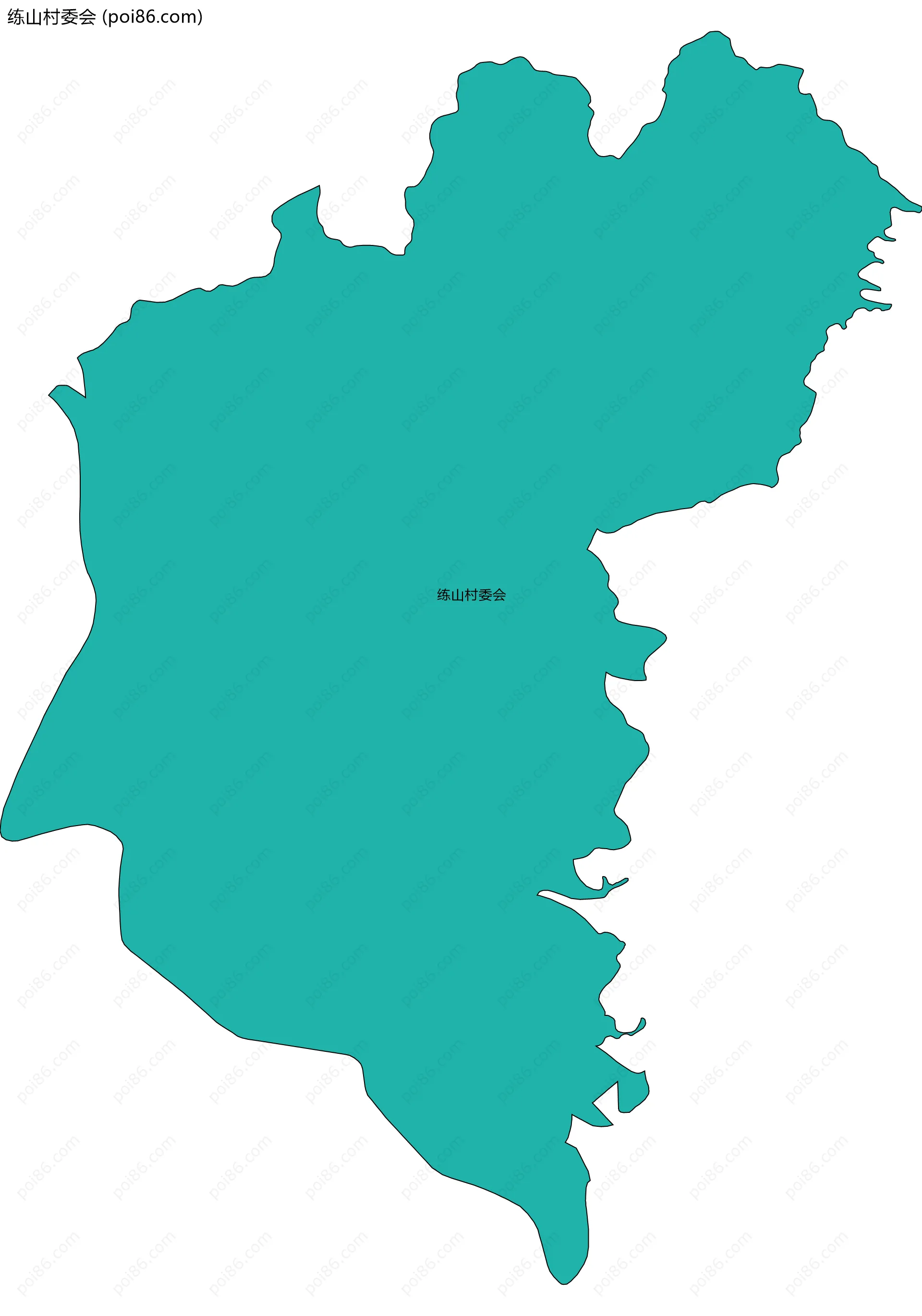 练山村委会边界地图