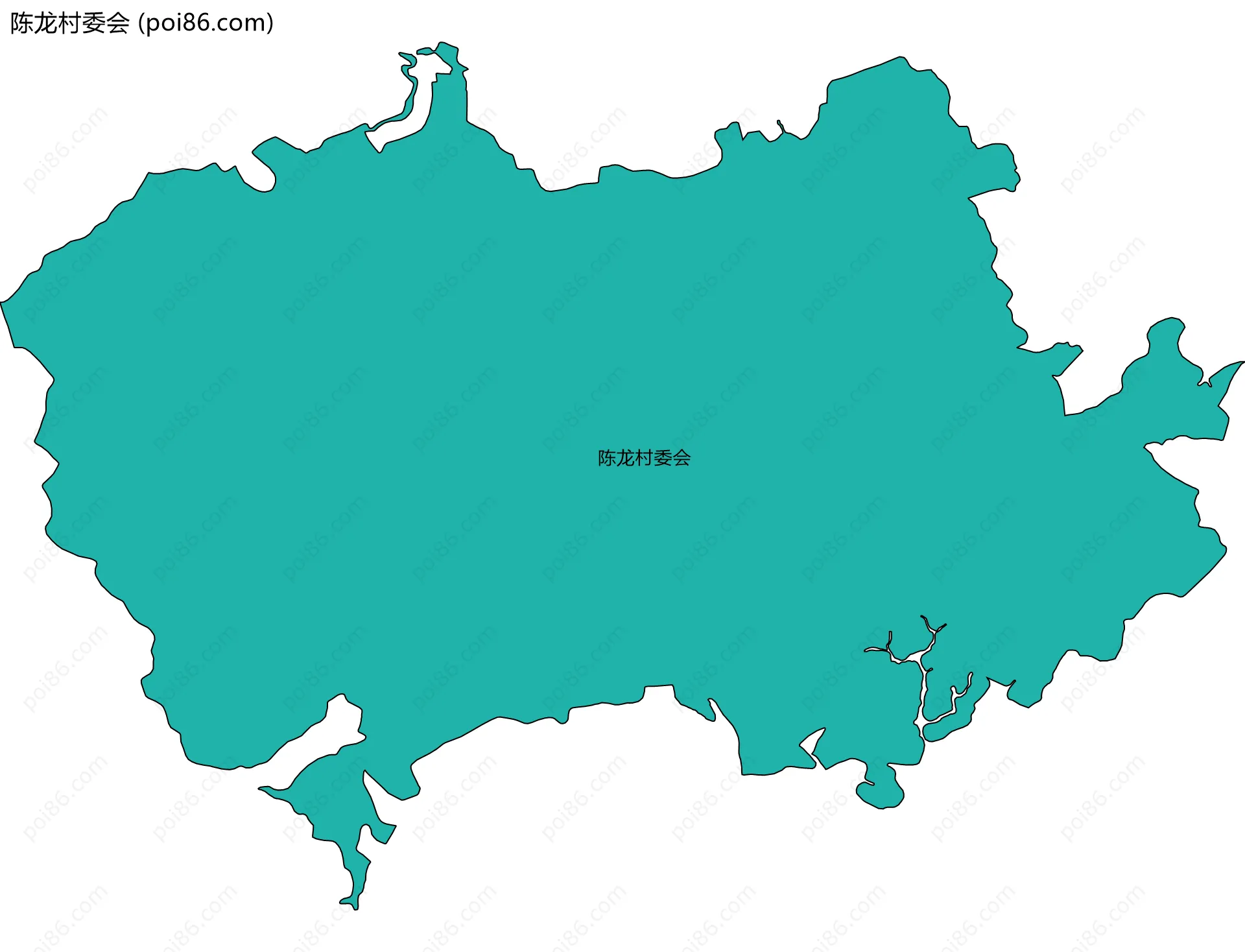 陈龙村委会边界地图