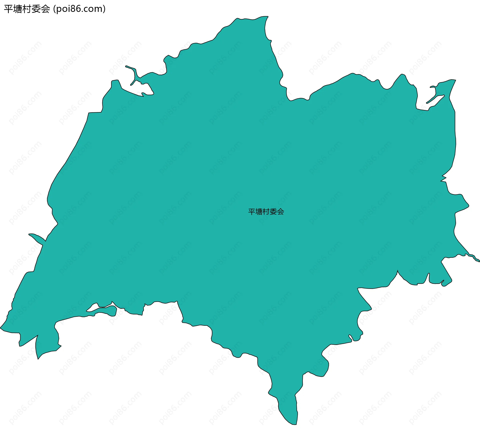 平塘村委会边界地图
