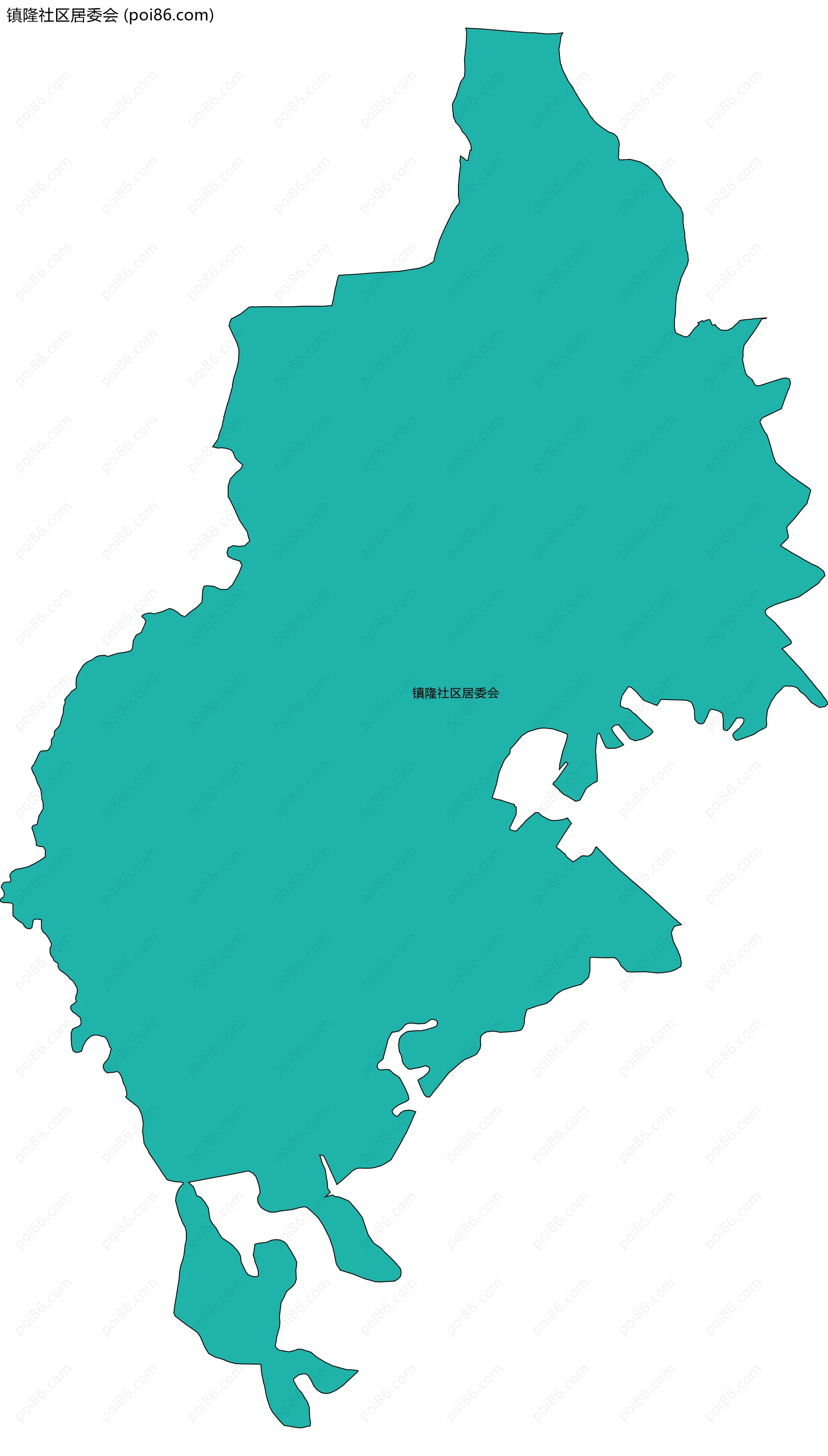 镇隆社区居委会边界地图