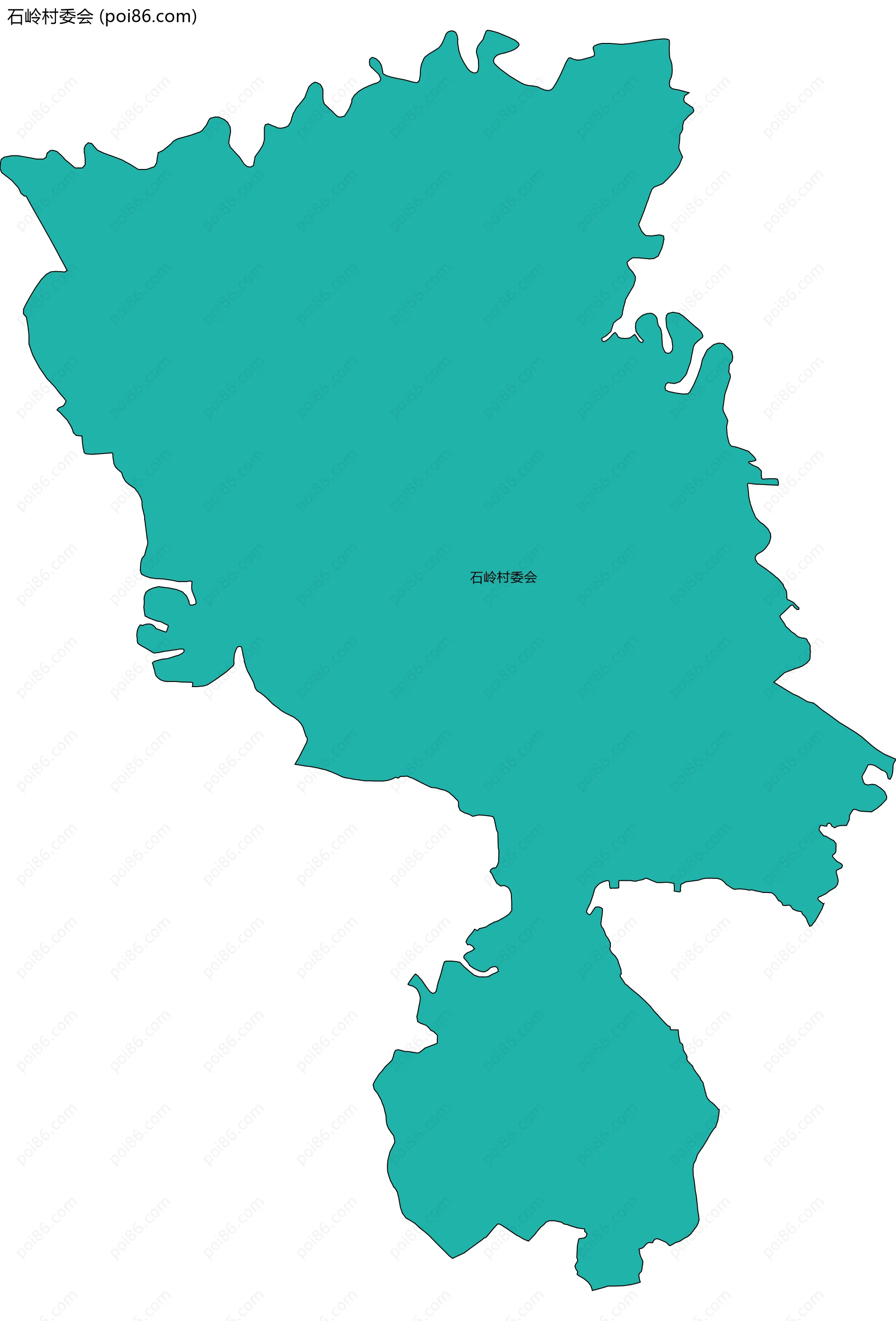 石岭村委会边界地图