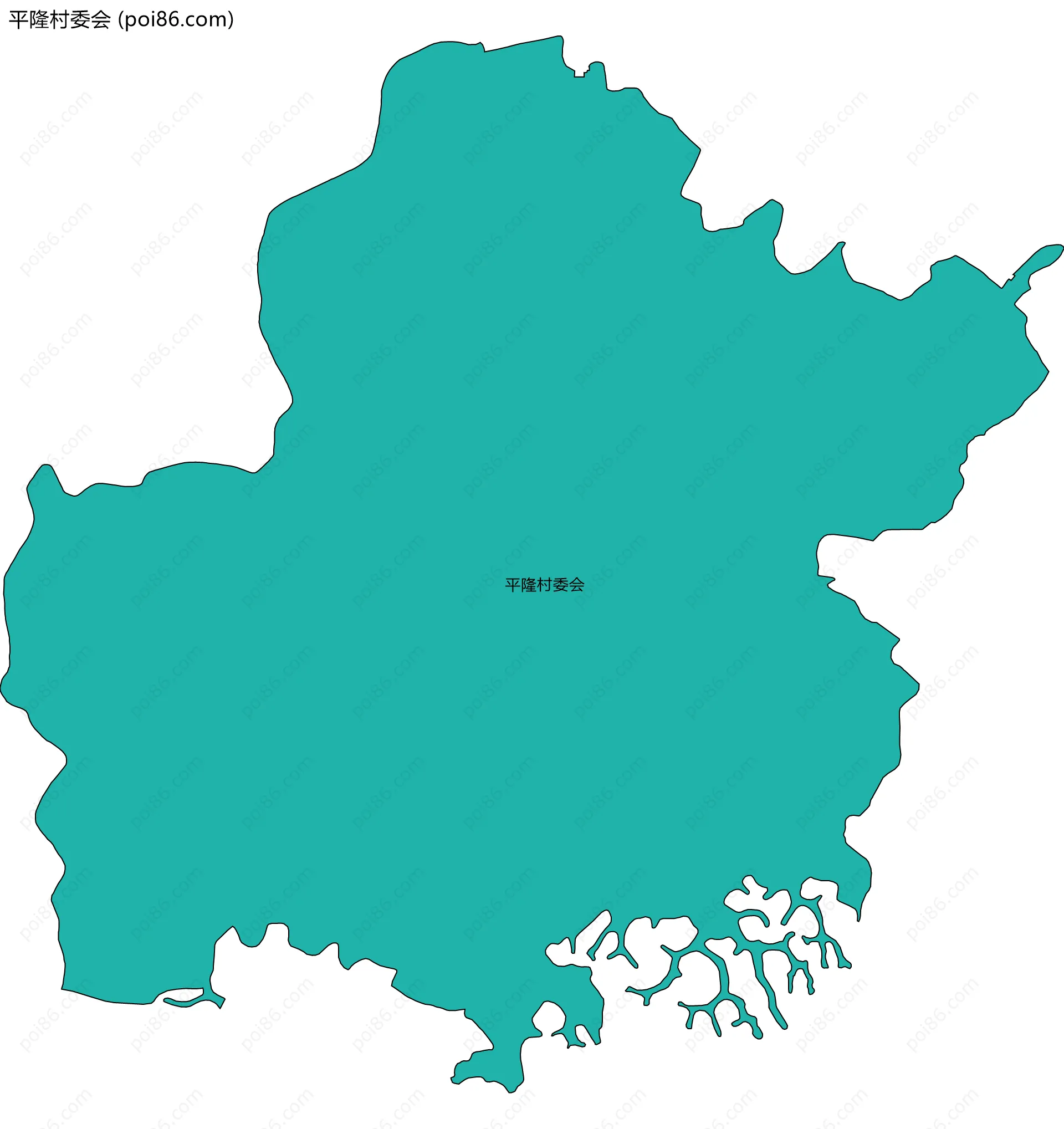 平隆村委会边界地图