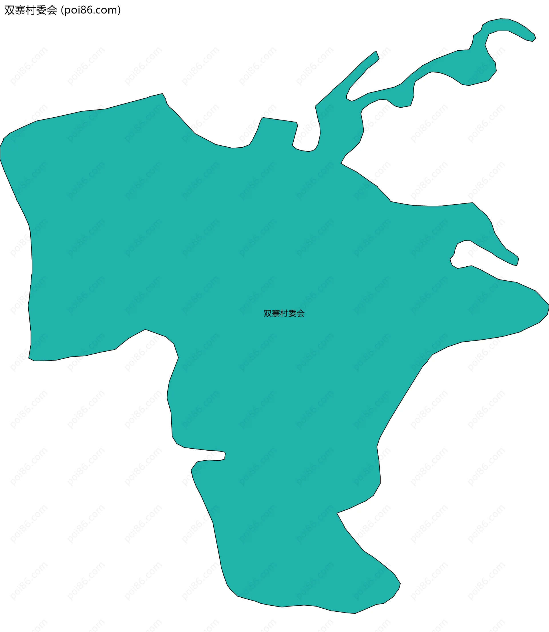 双寨村委会边界地图