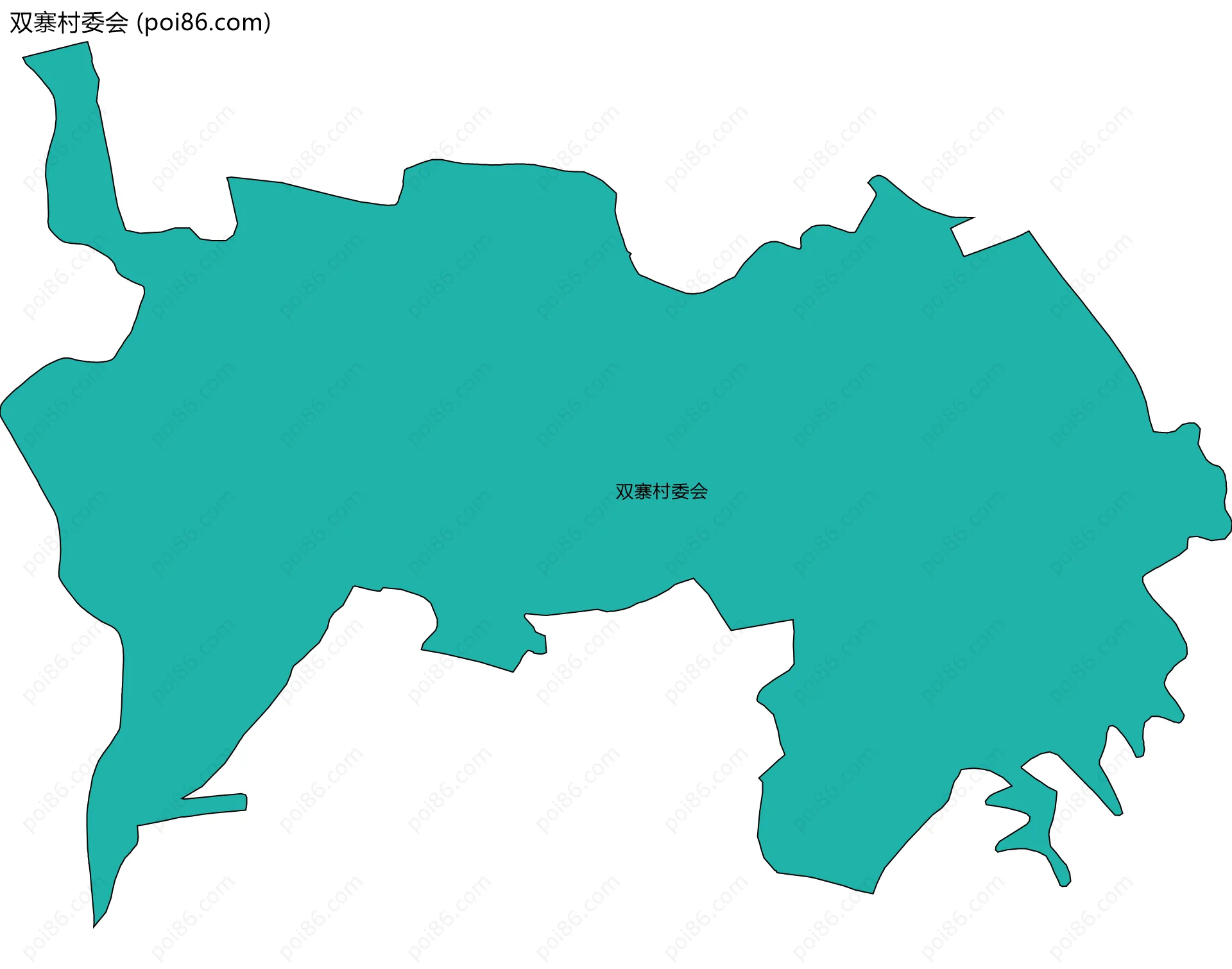 双寨村委会边界地图