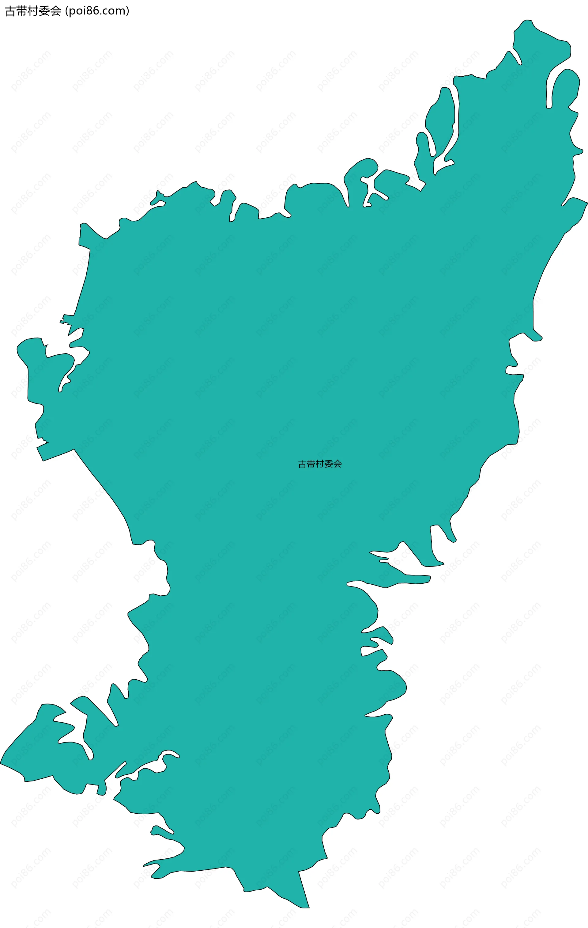 古带村委会边界地图