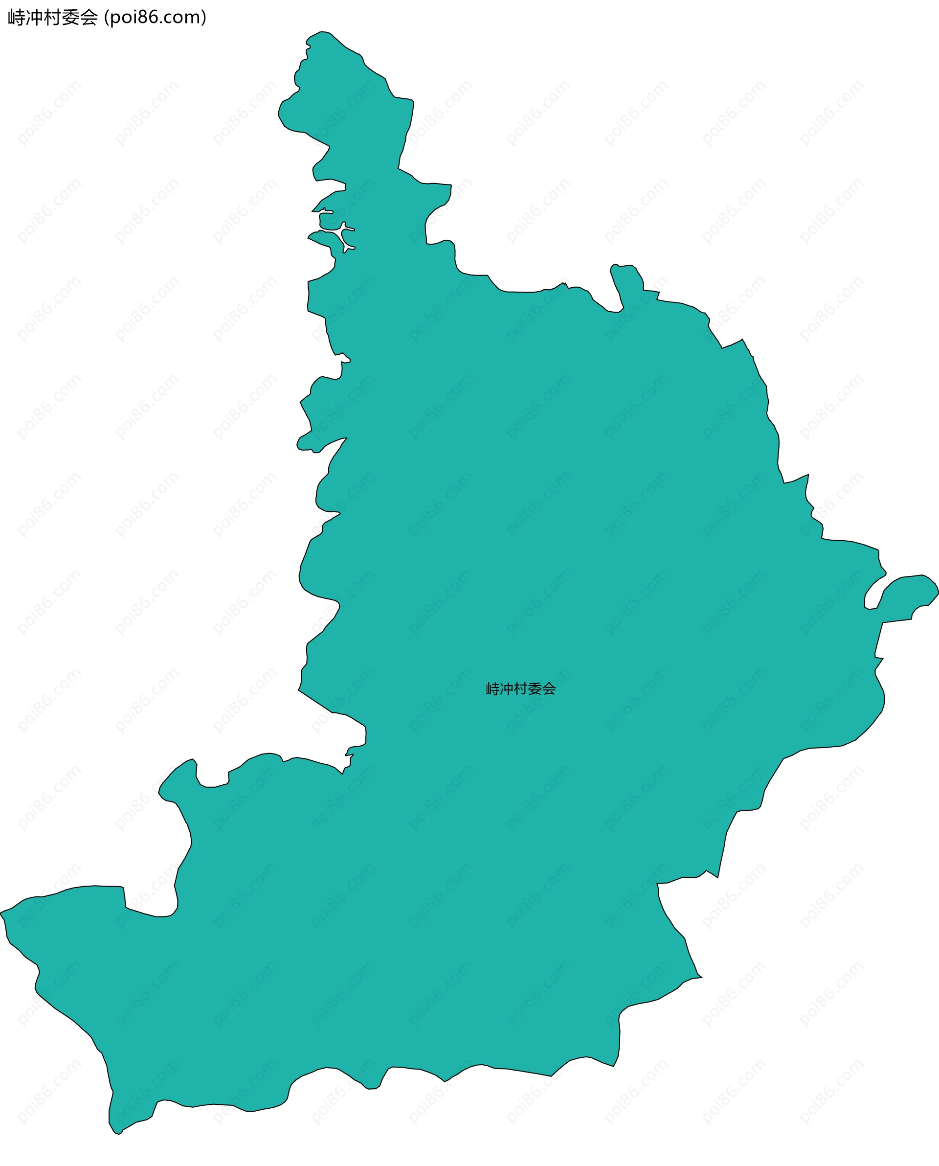 峙冲村委会边界地图