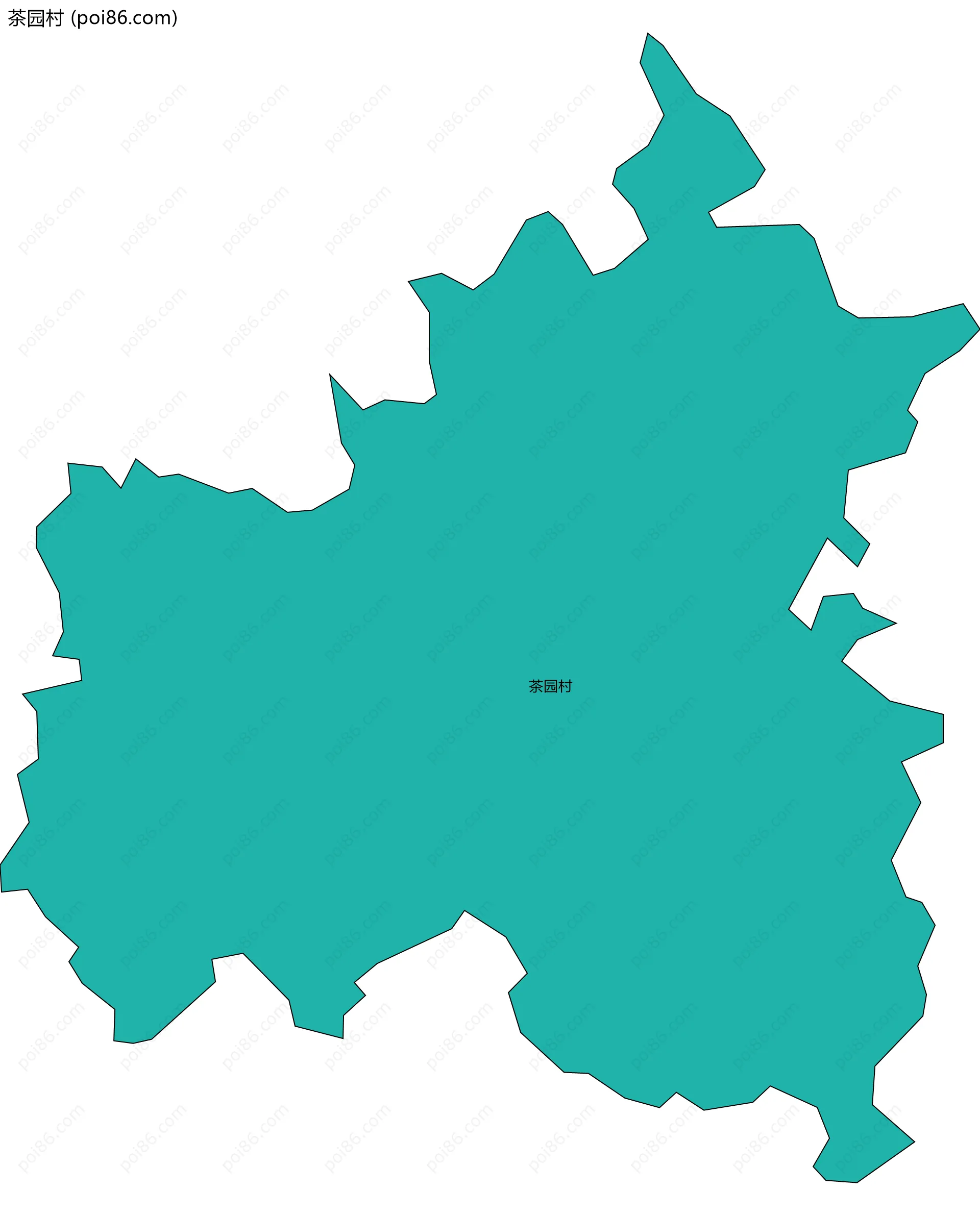 茶园村边界地图