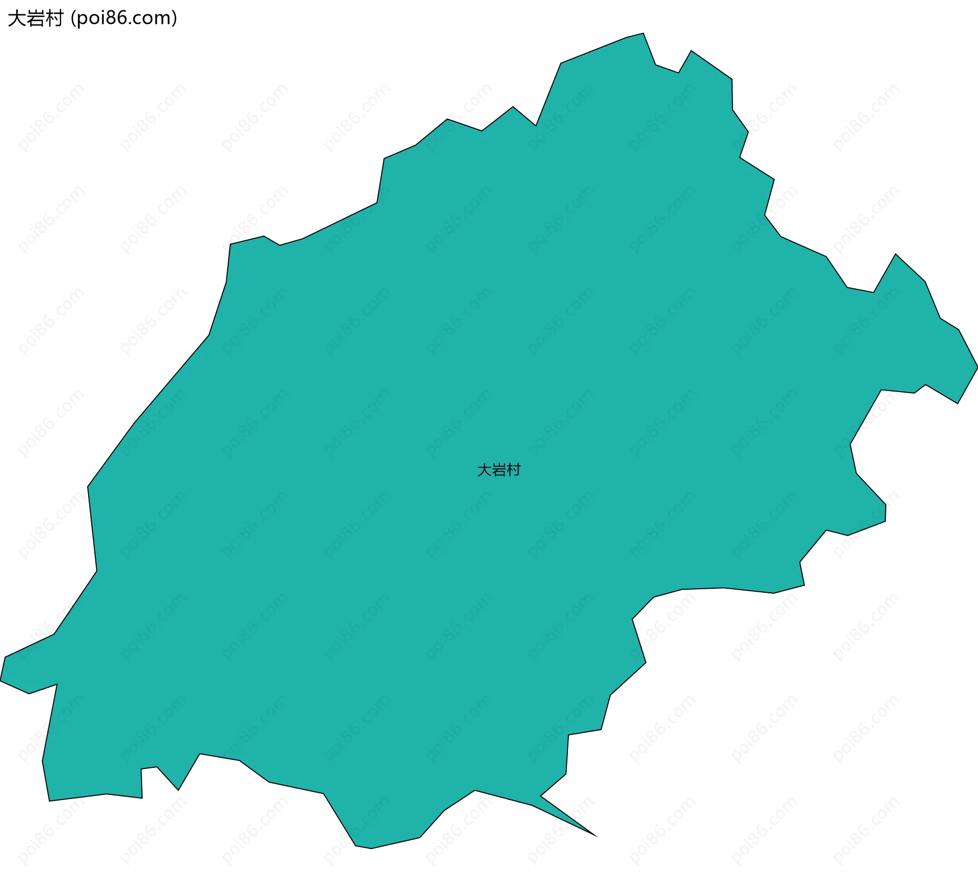大岩村边界地图