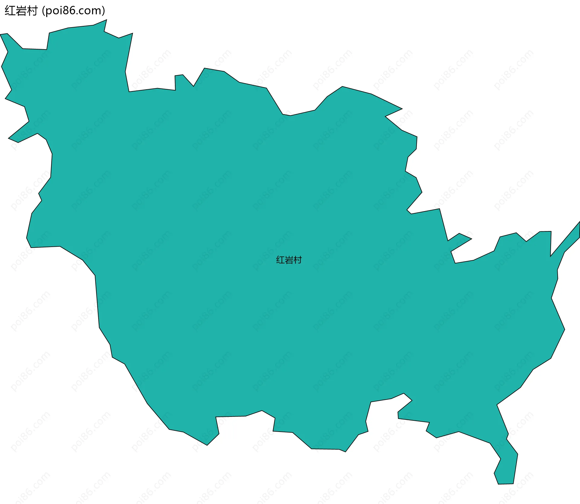 红岩村边界地图