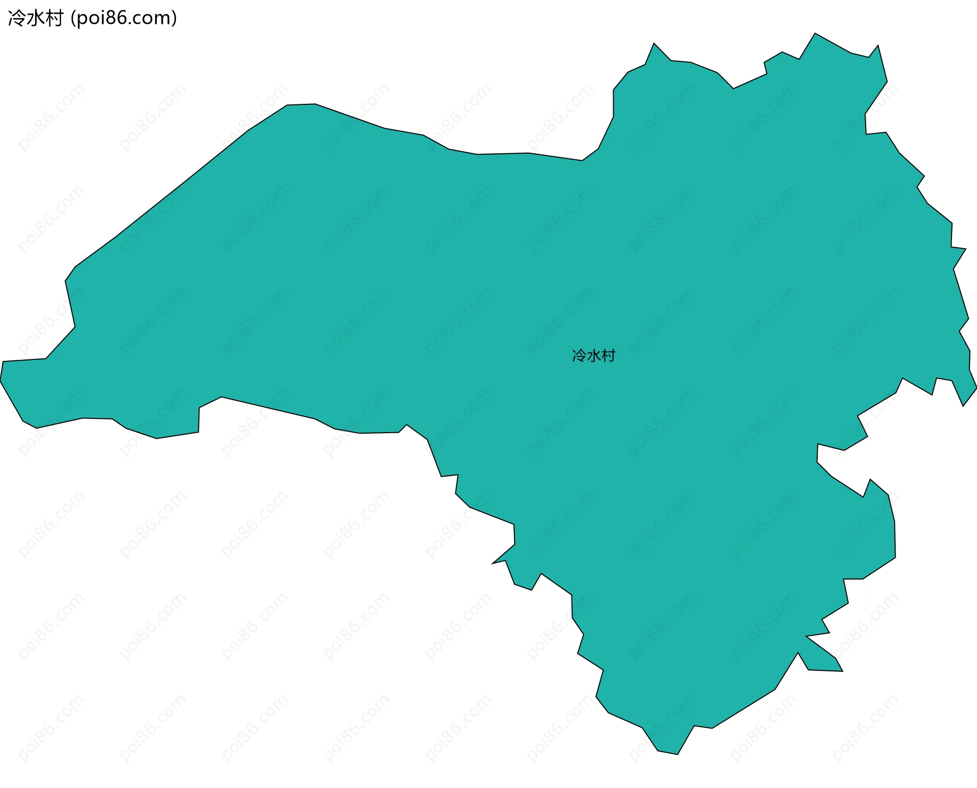 冷水村边界地图
