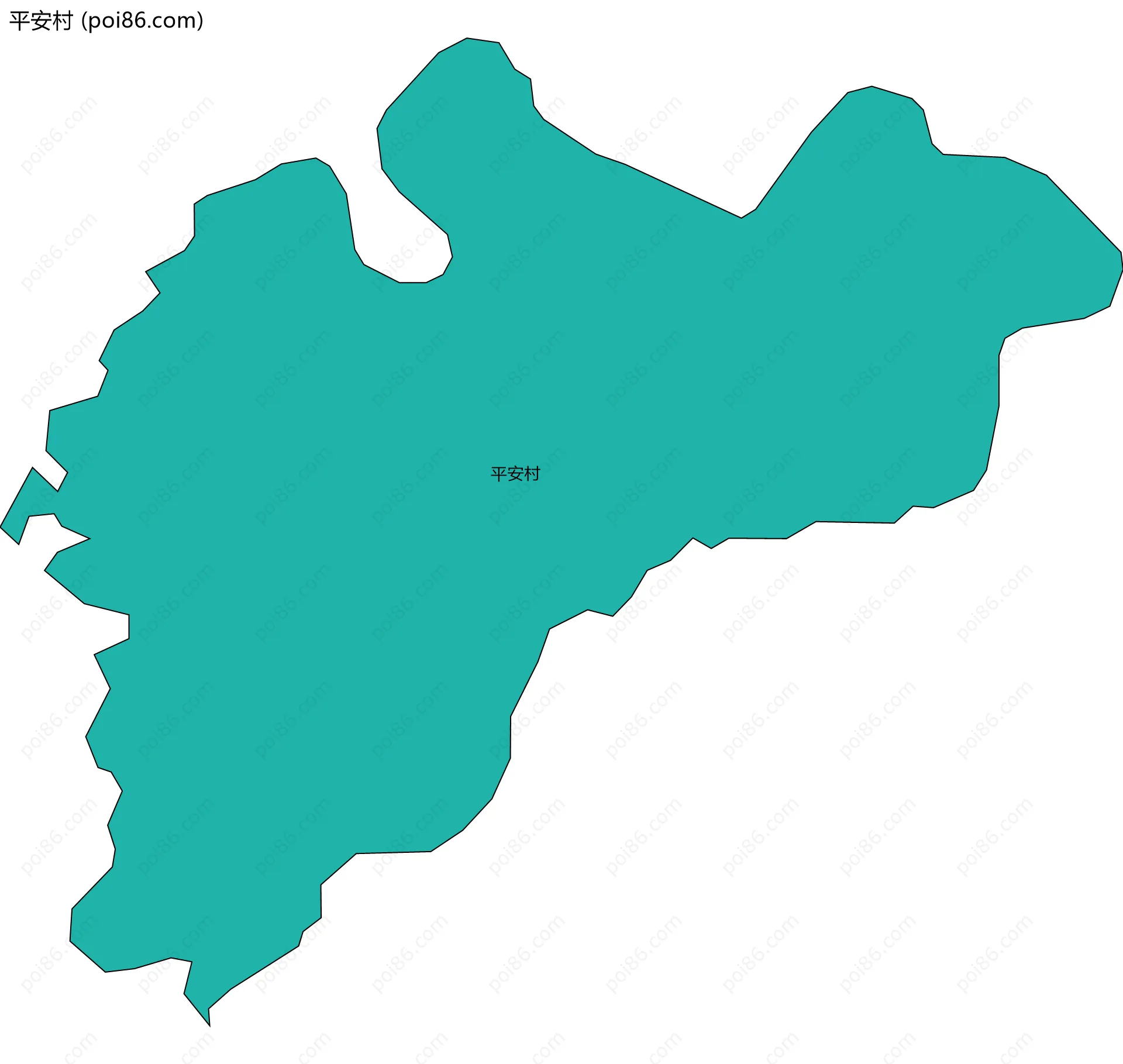 平安村边界地图
