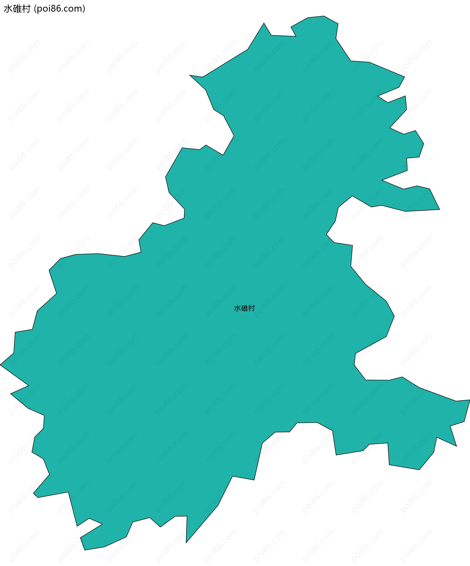 水碓村边界地图