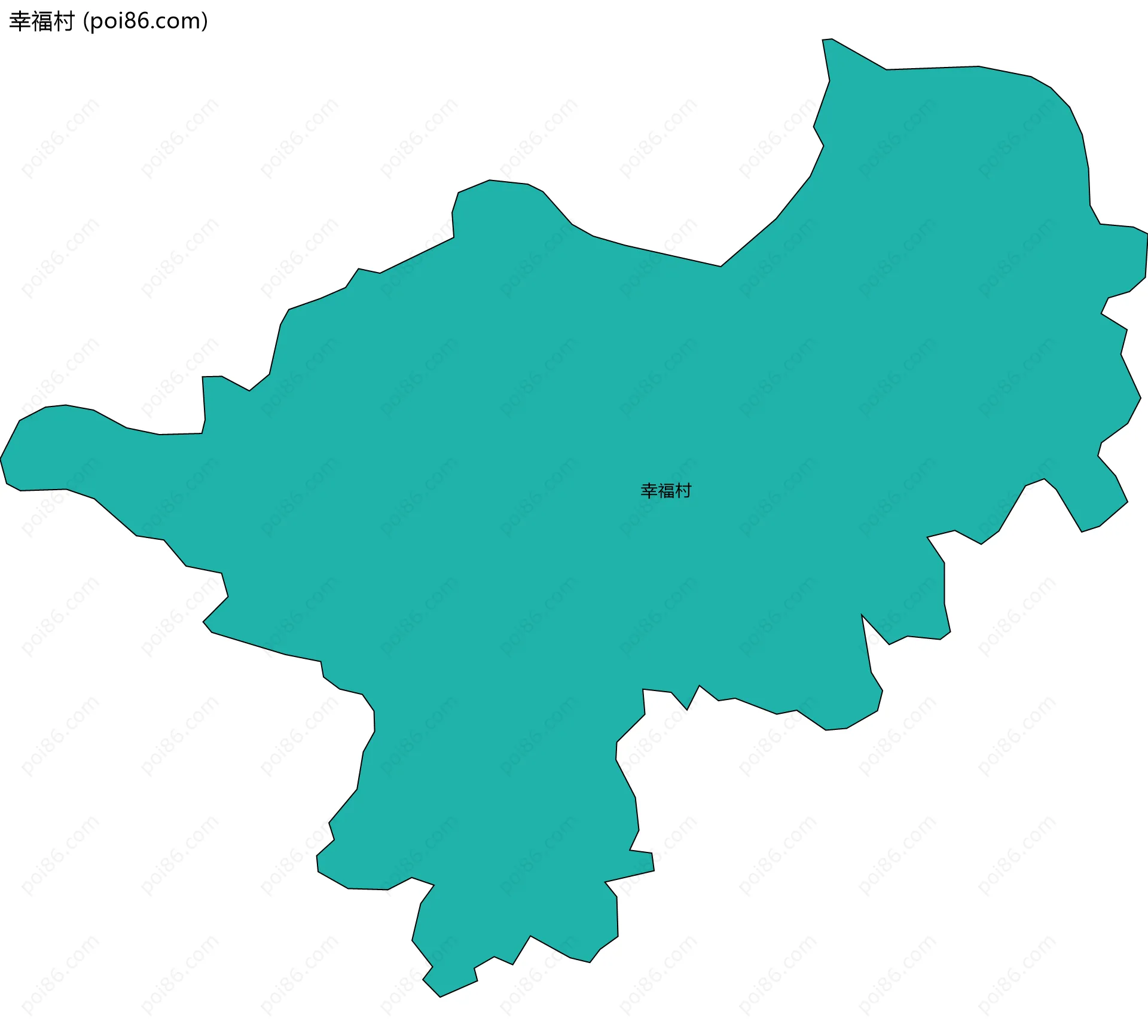 幸福村边界地图