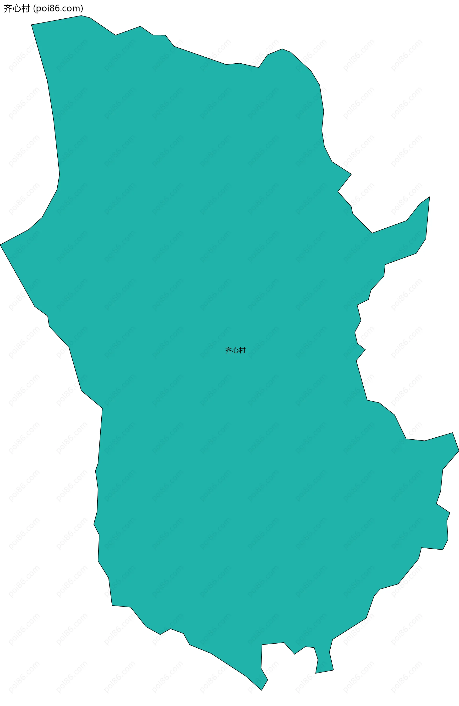 齐心村边界地图