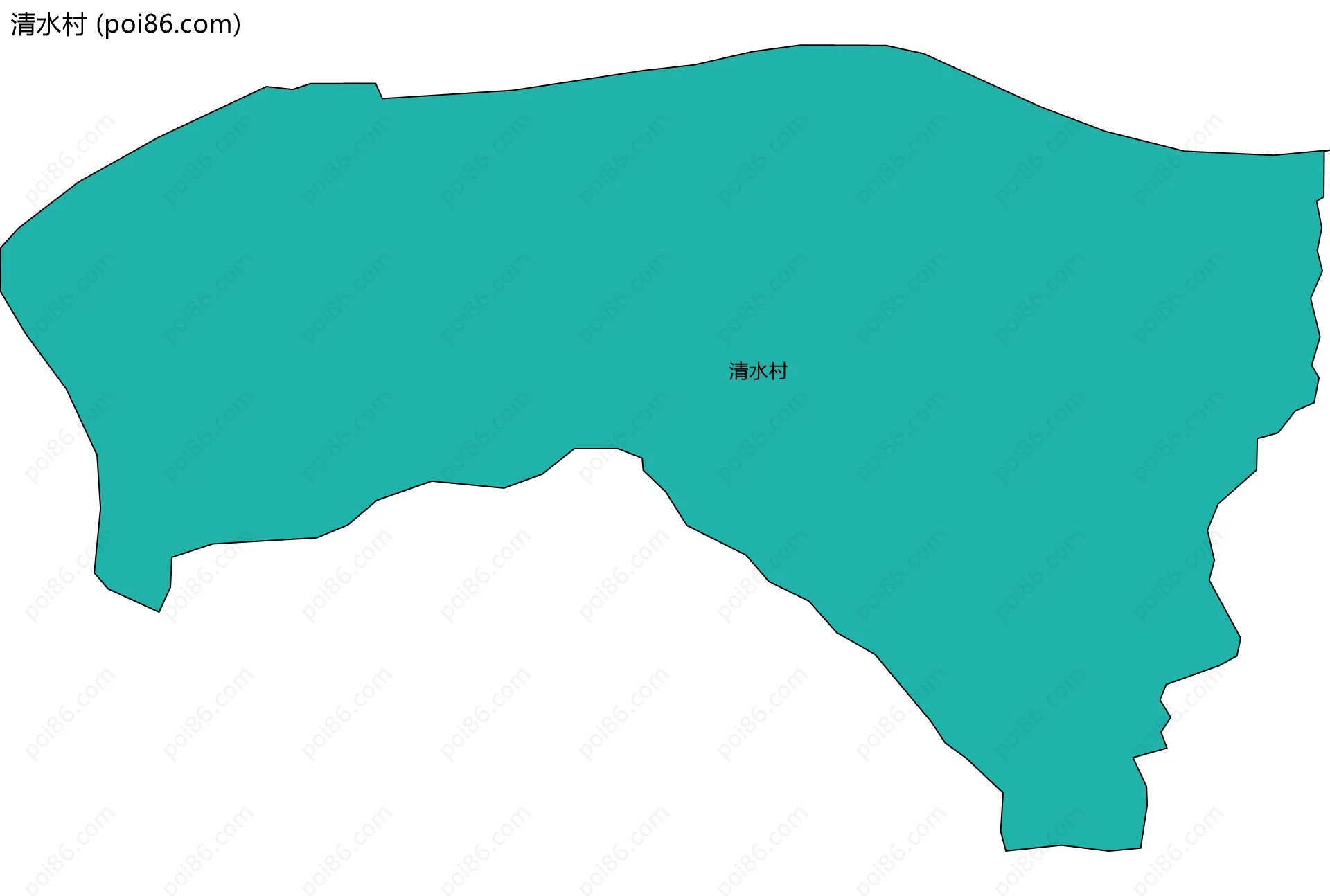 清水村边界地图