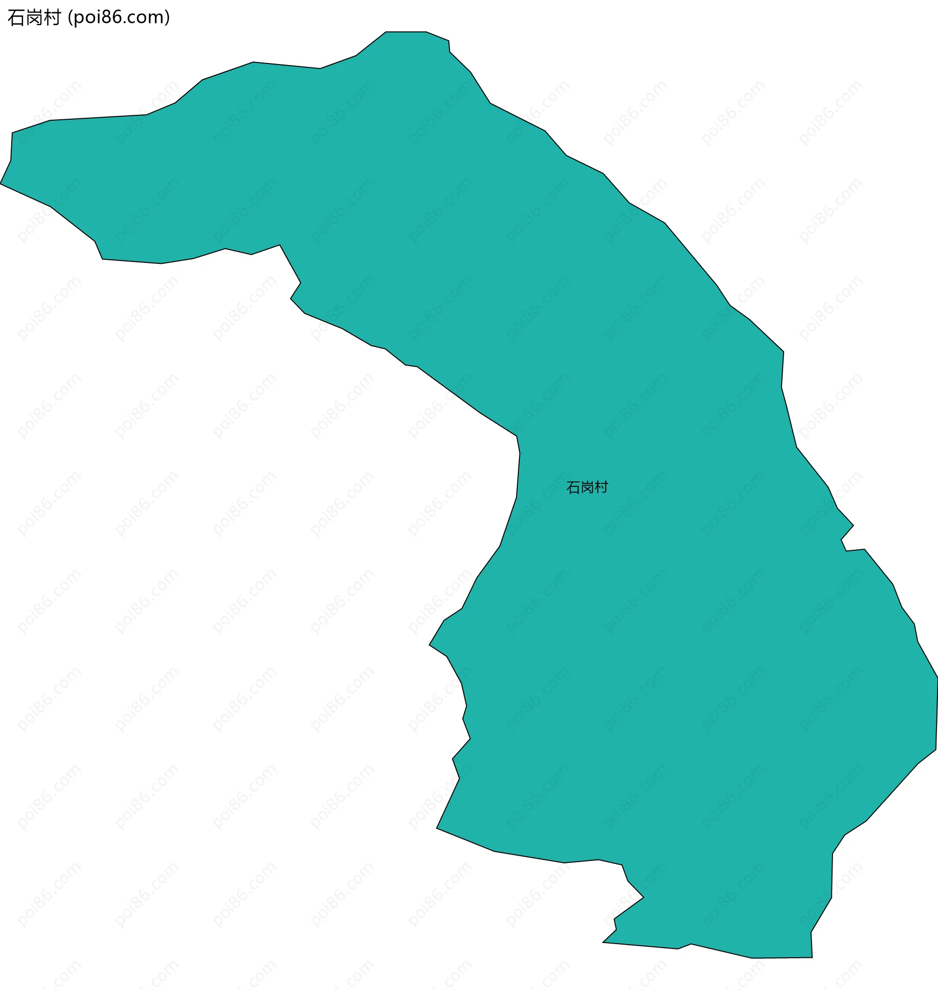 石岗村边界地图