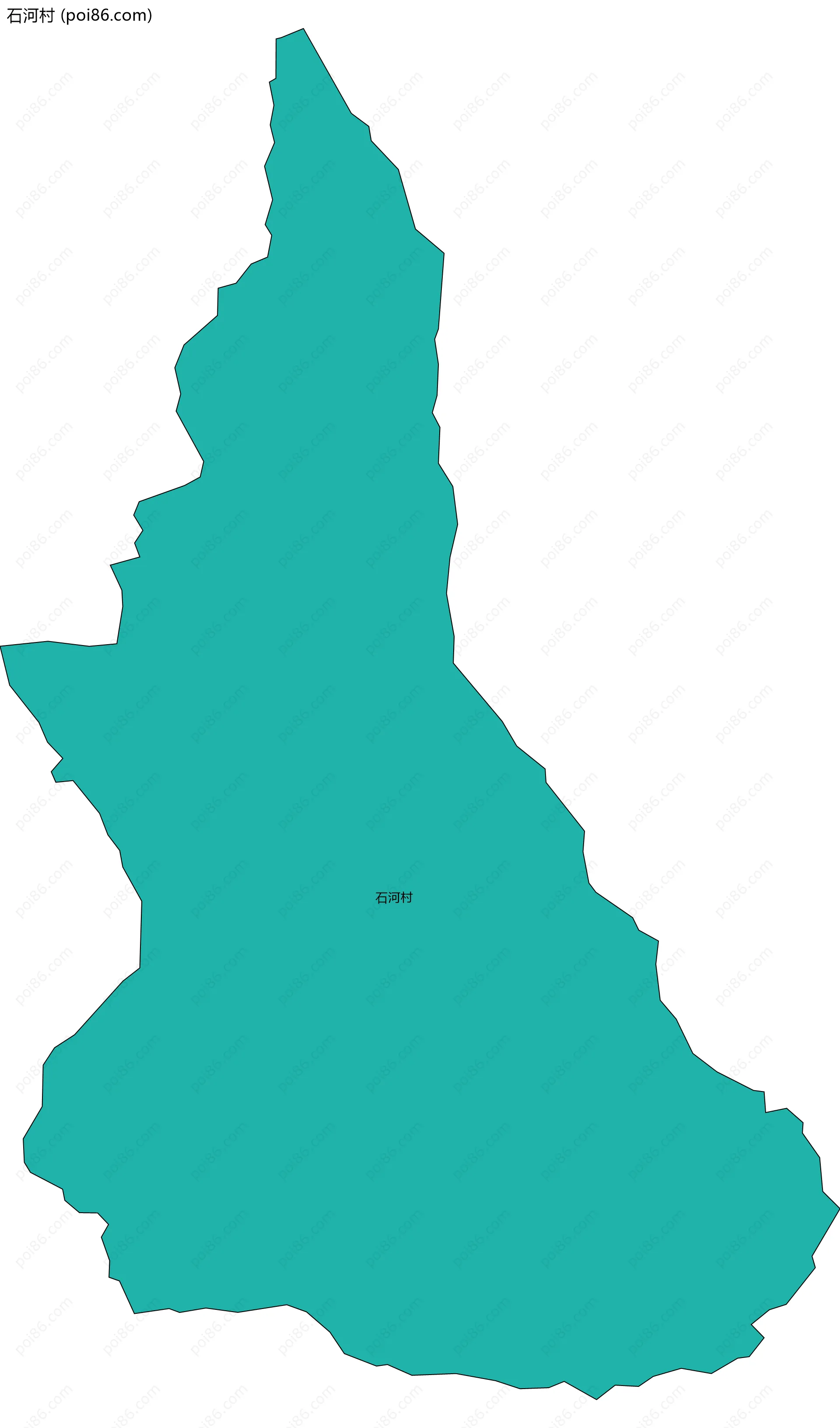 石河村边界地图