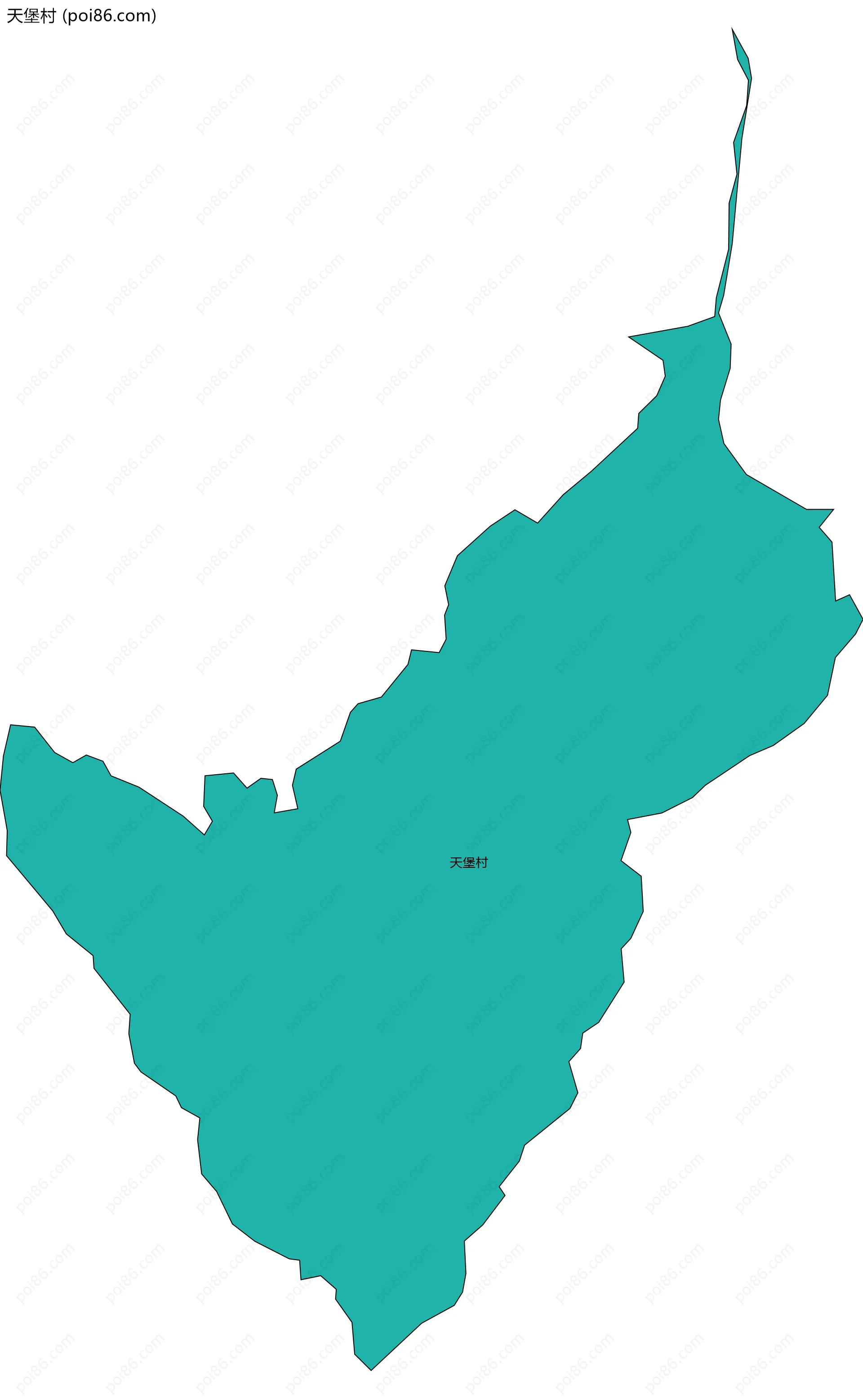 天堡村边界地图