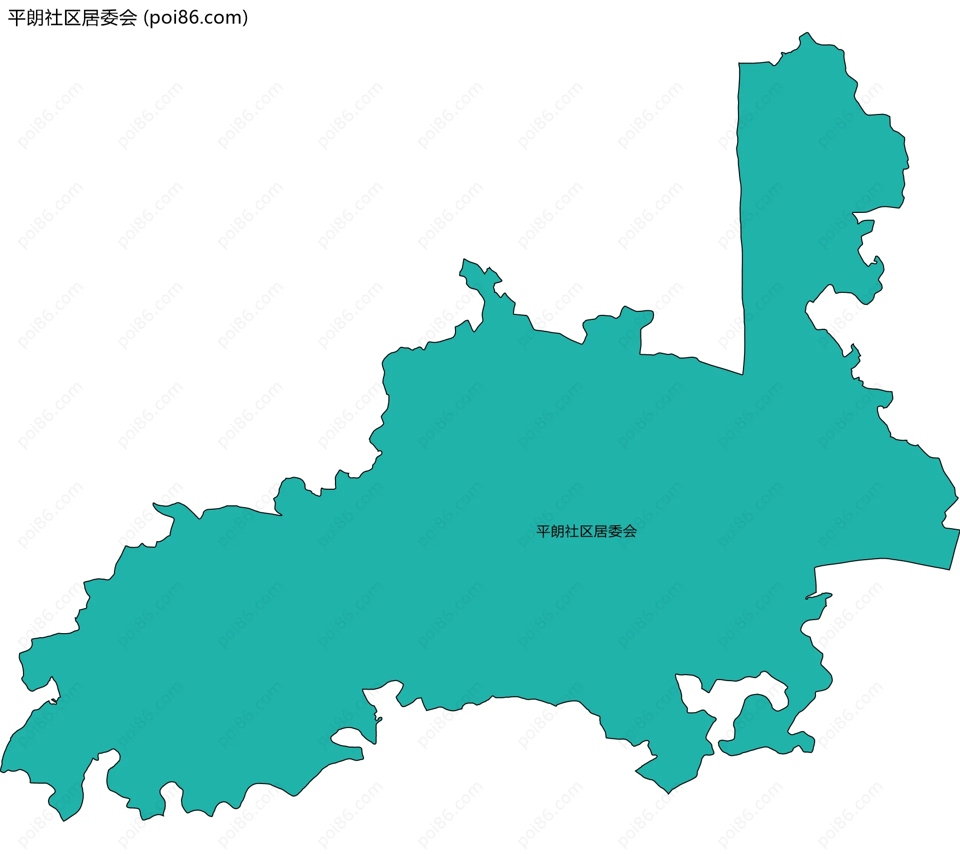 平朗社区居委会边界地图