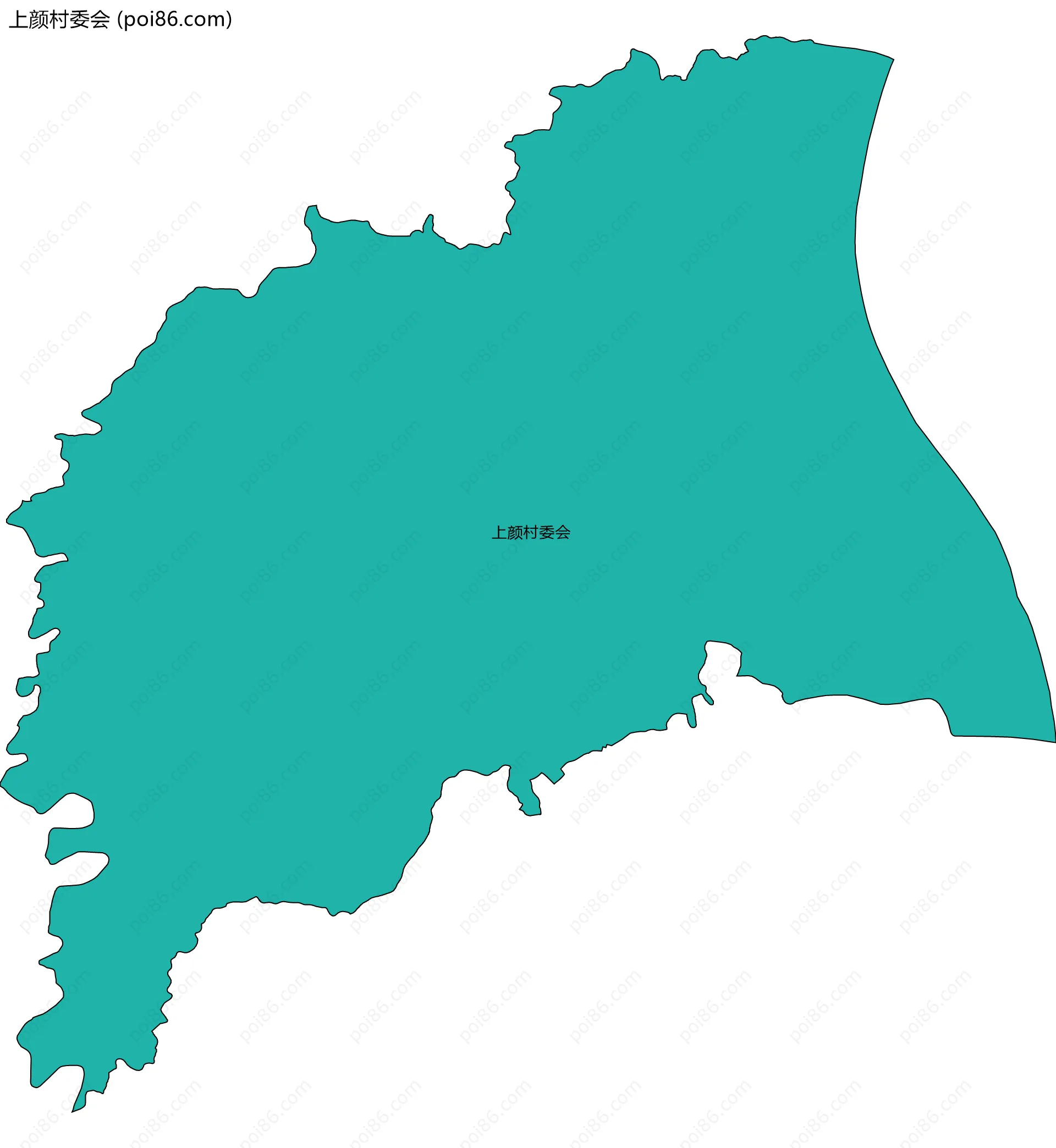 上颜村委会边界地图