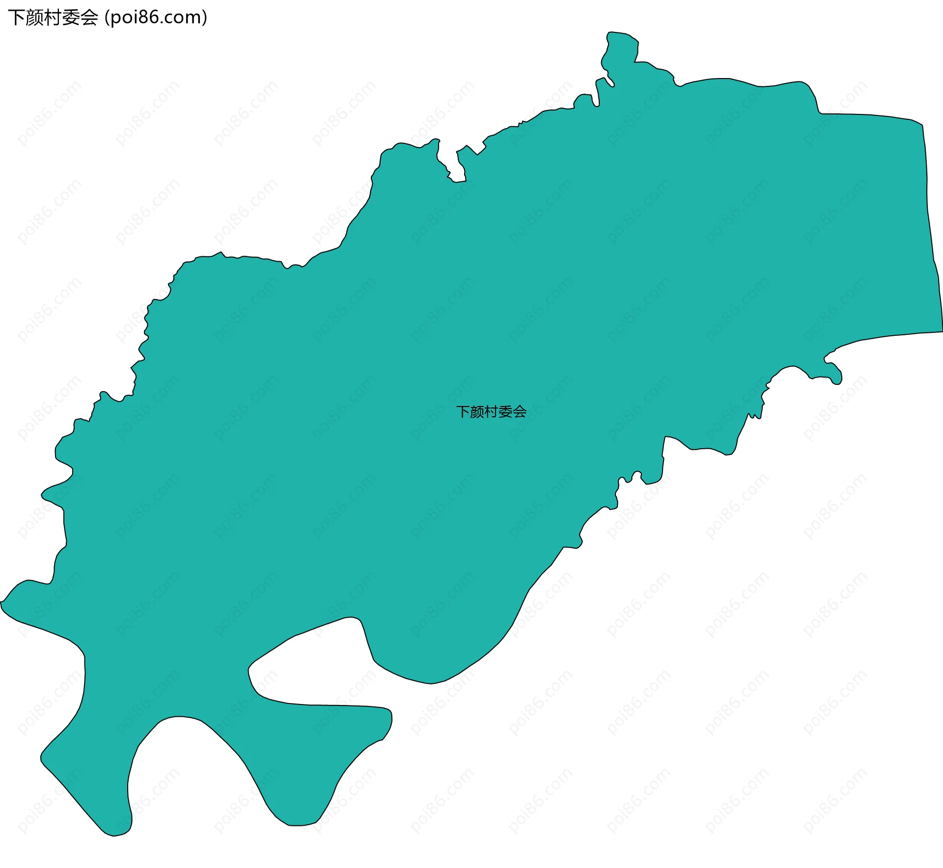 下颜村委会边界地图