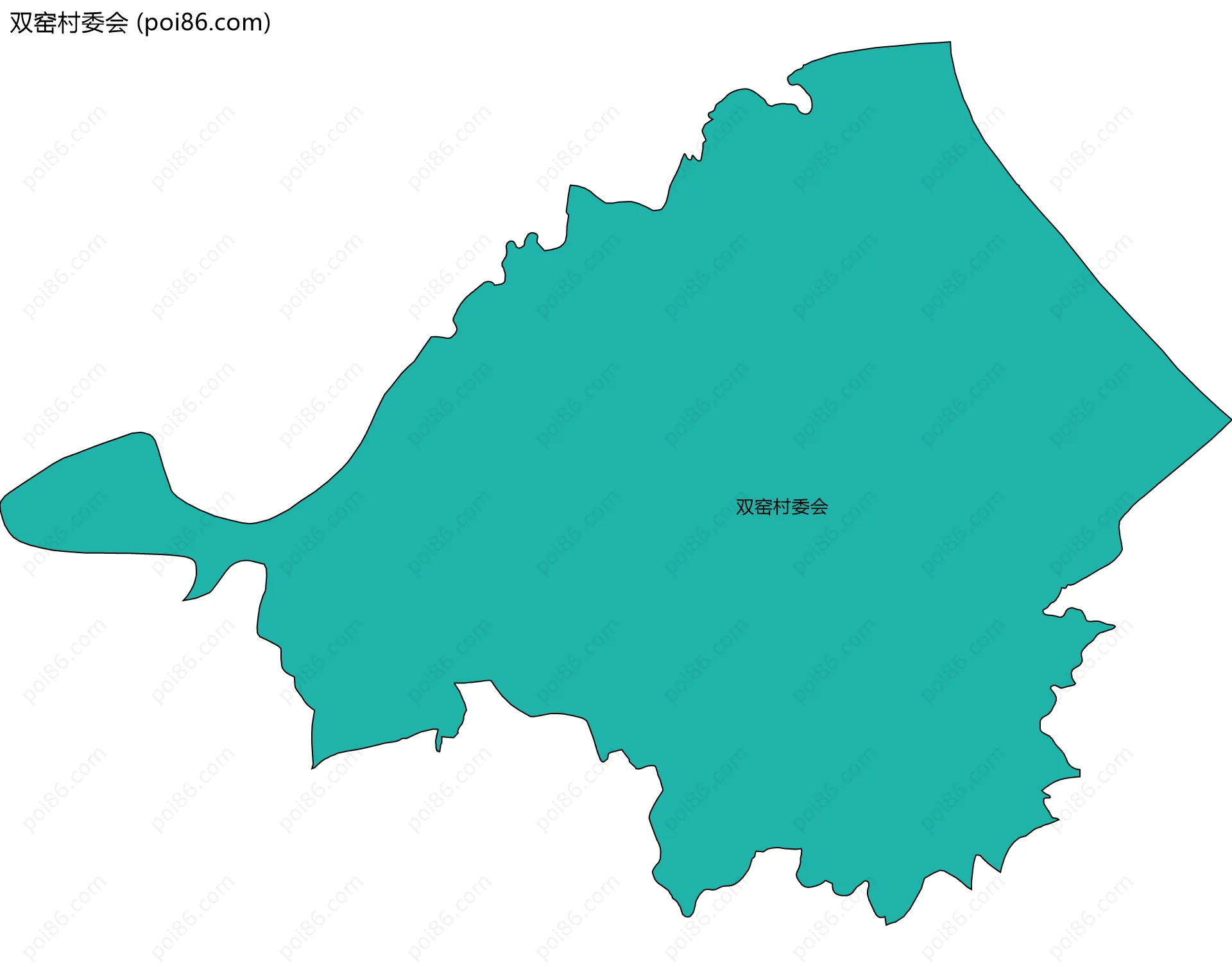 双窑村委会边界地图