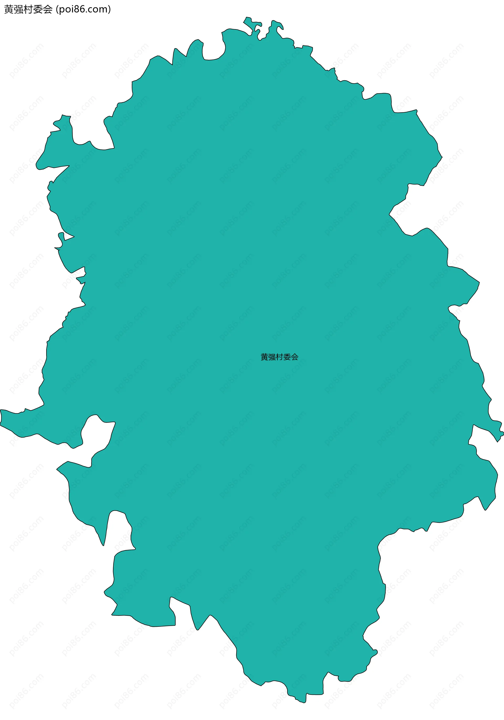黄强村委会边界地图