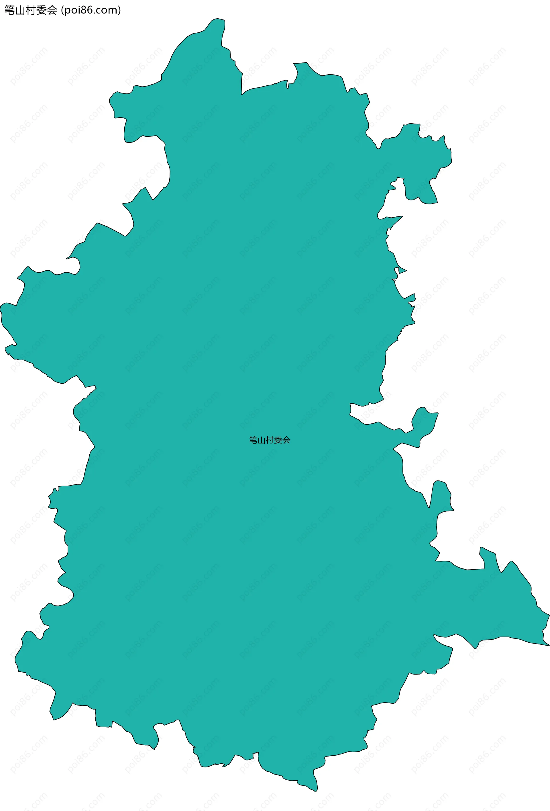 笔山村委会边界地图