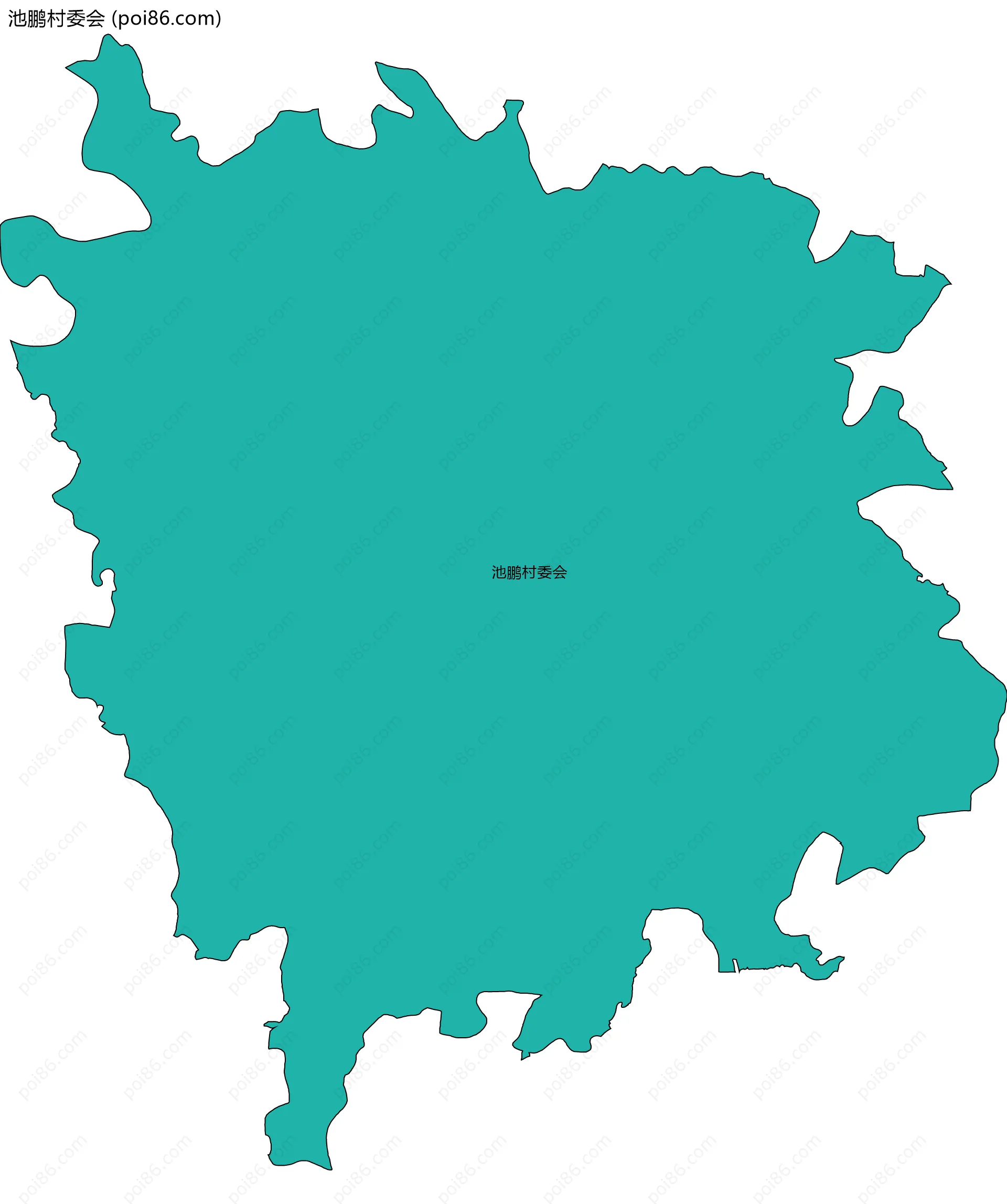 池鹏村委会边界地图