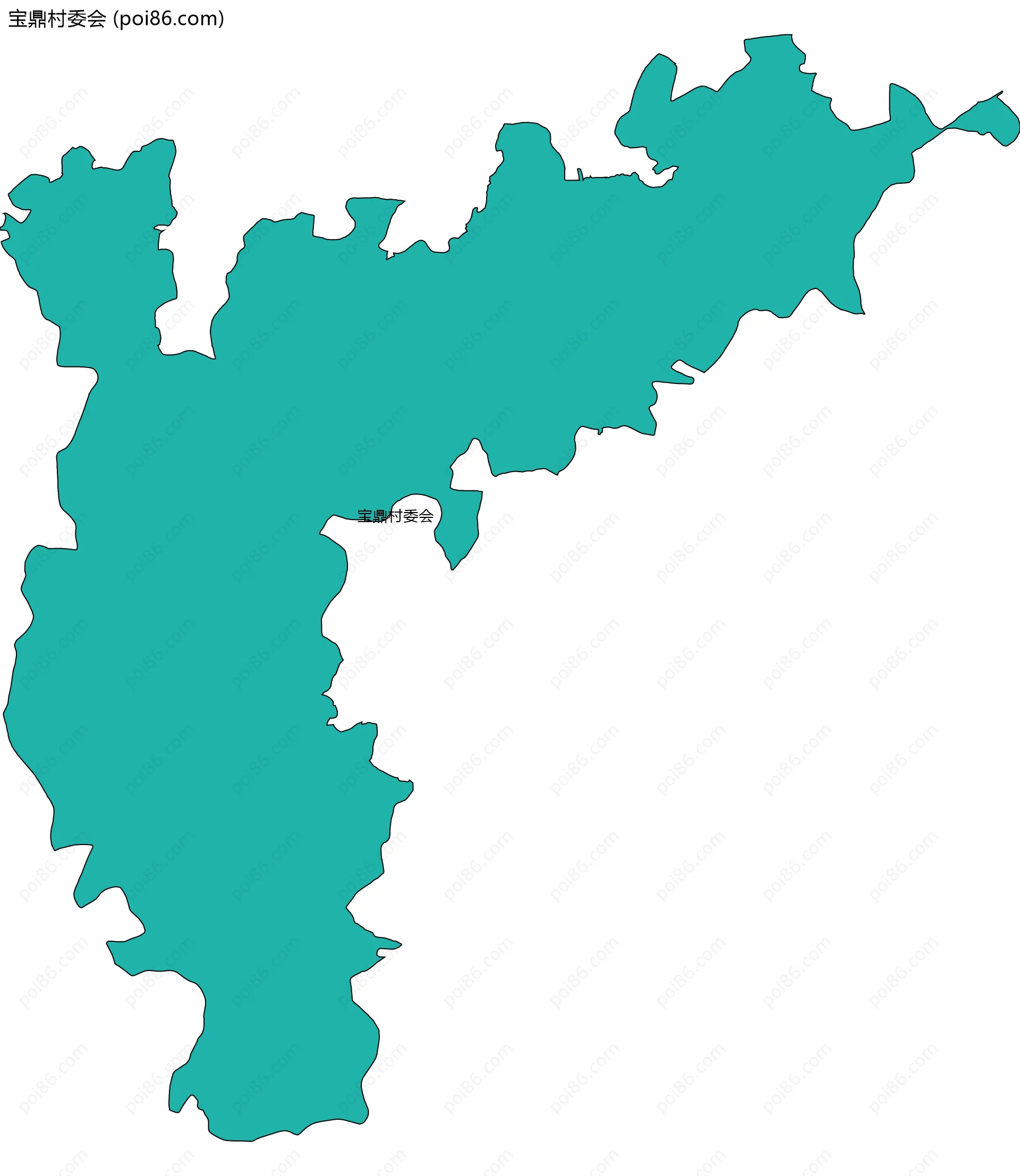 宝鼎村委会边界地图