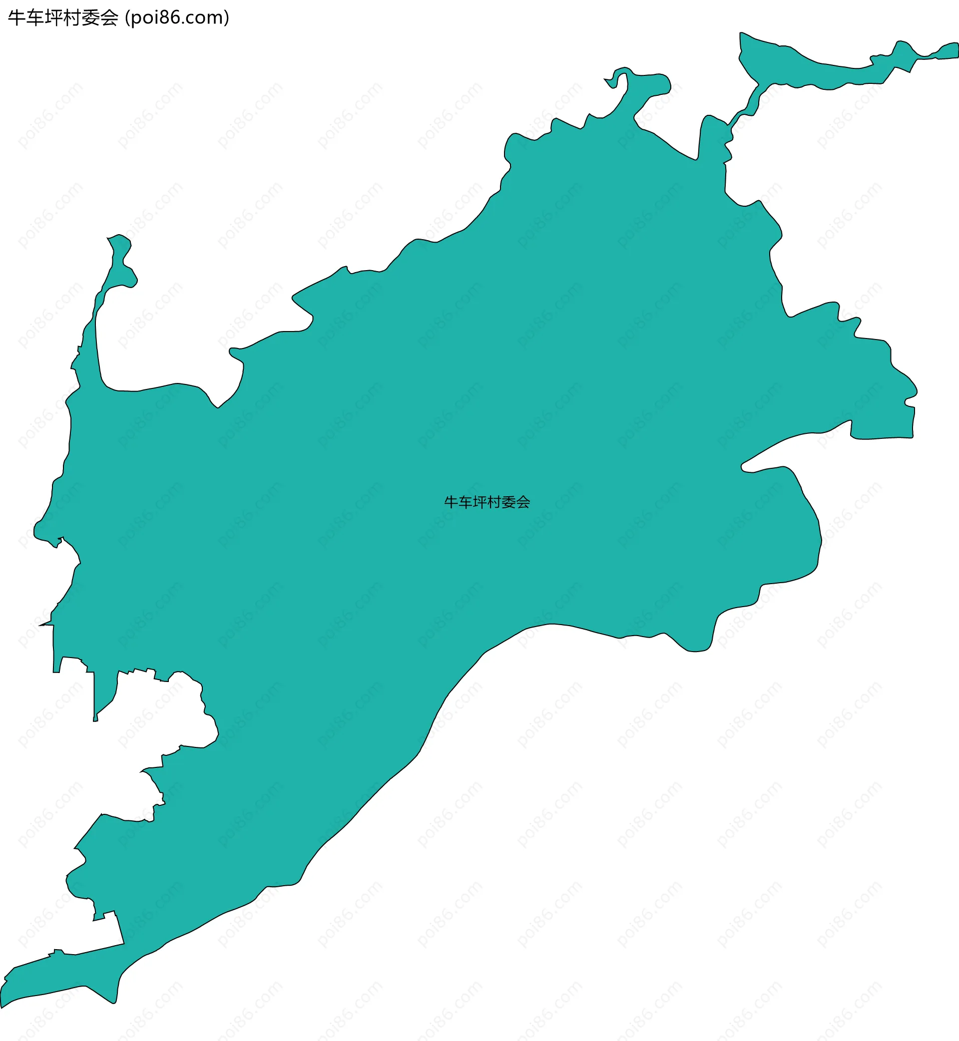 牛车坪村委会边界地图