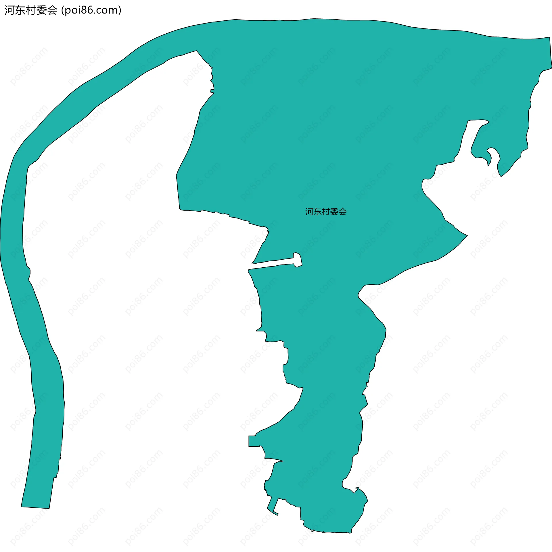 河东村委会边界地图