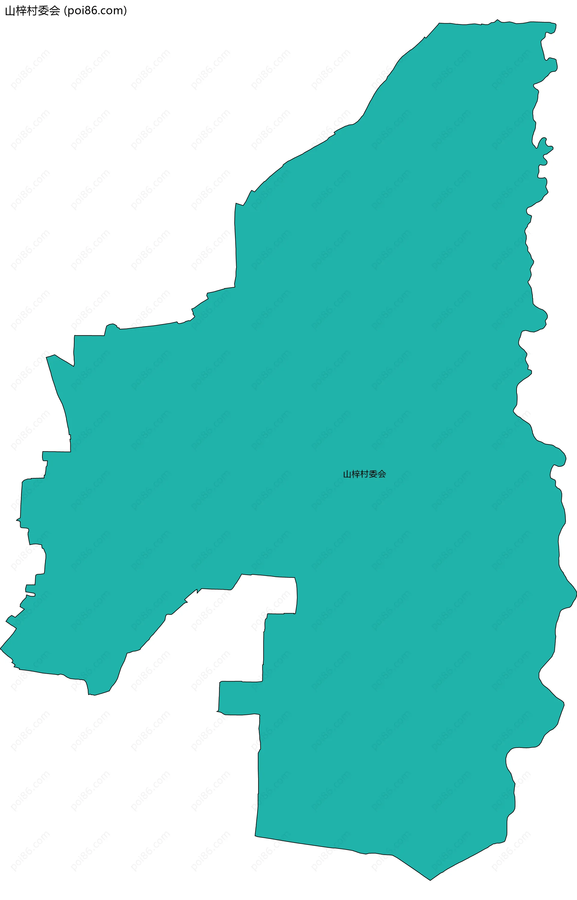 山梓村委会边界地图