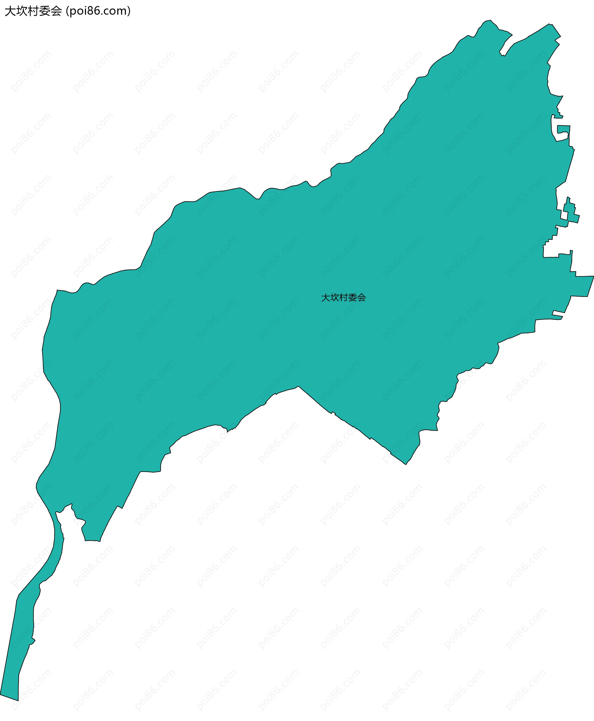 大坎村委会边界地图