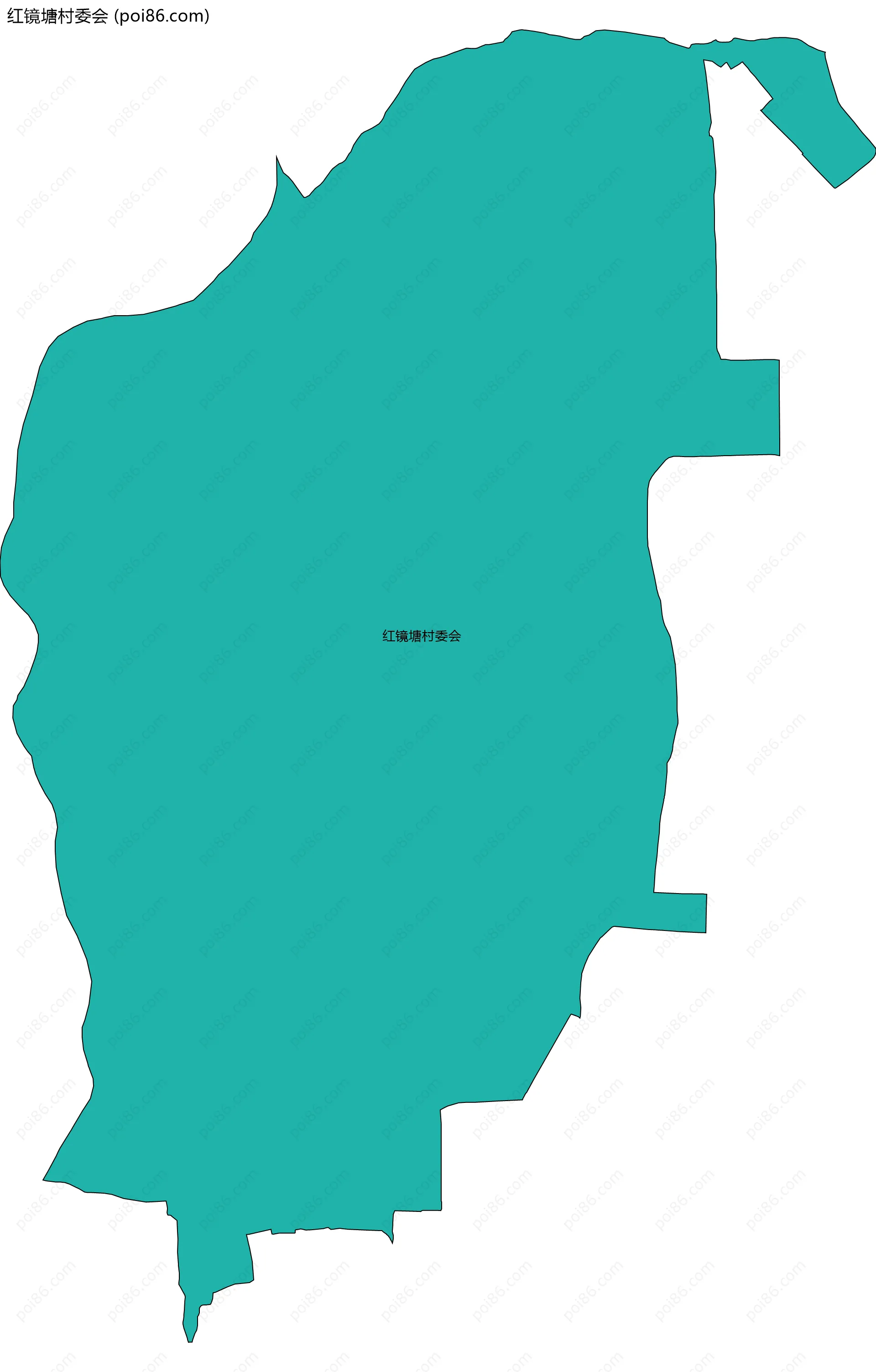 红镜塘村委会边界地图