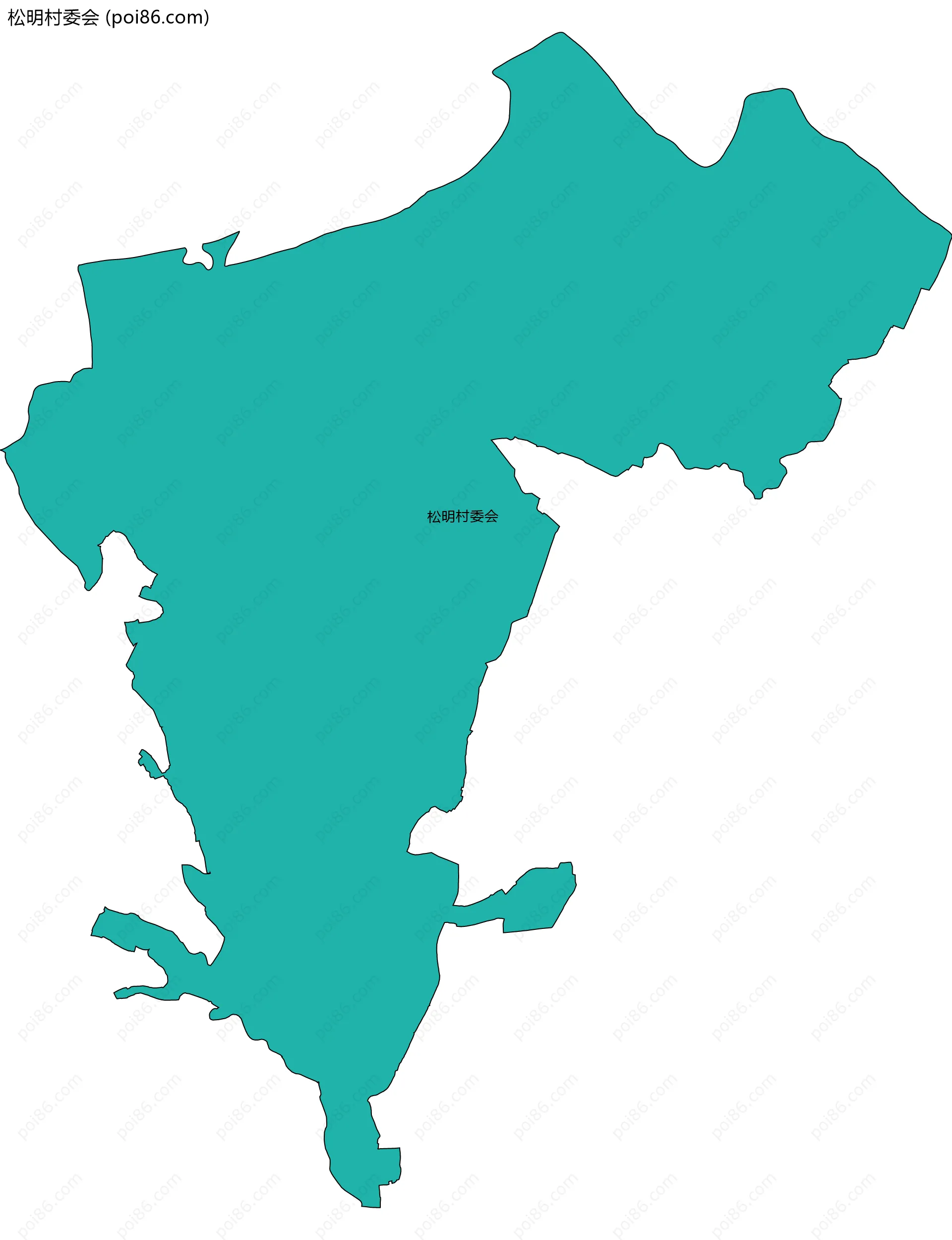 松明村委会边界地图