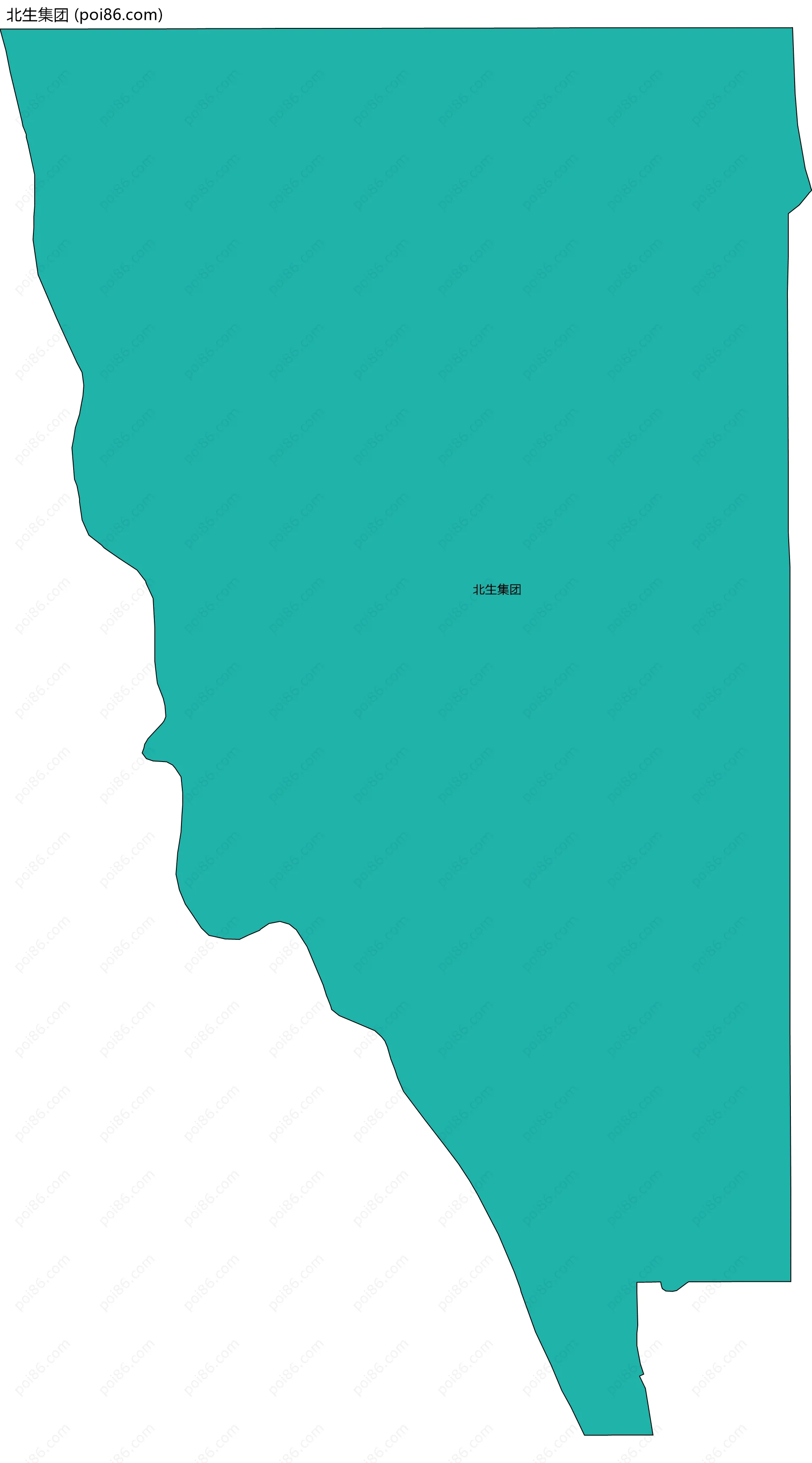 北生集团边界地图