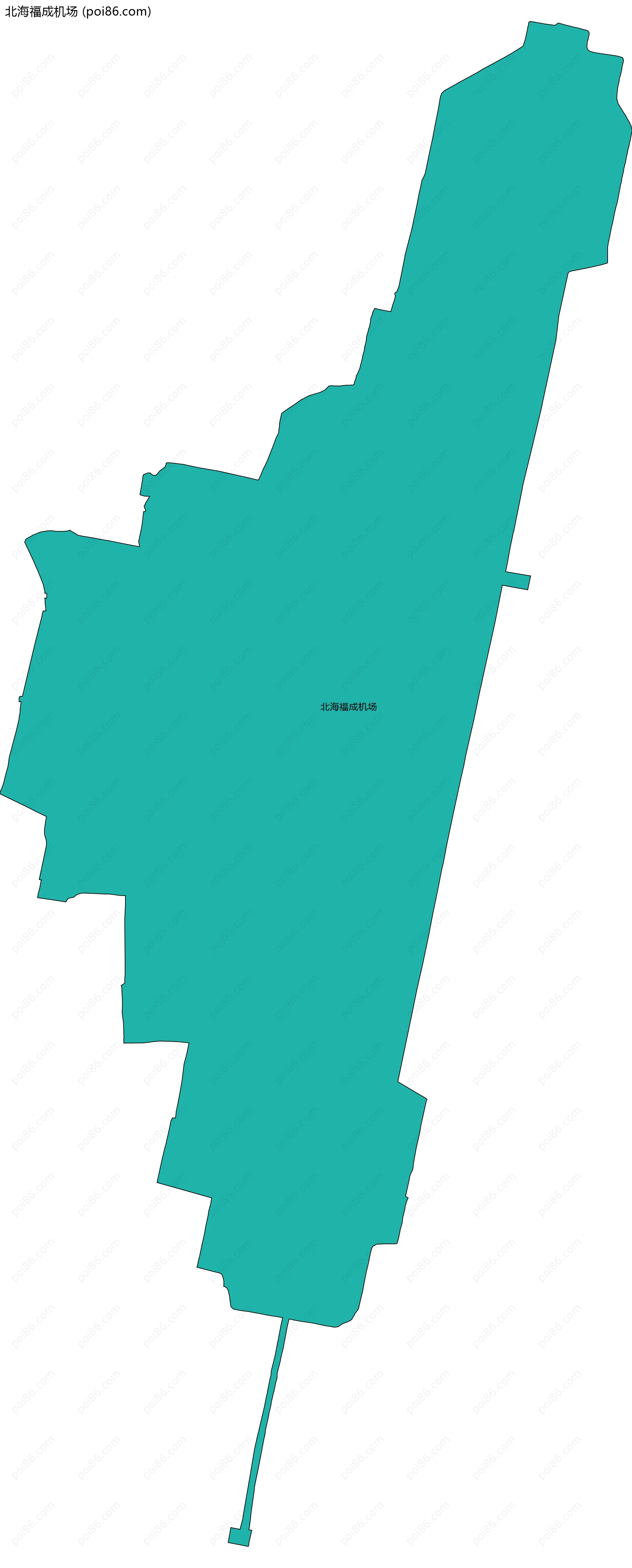 北海福成机场边界地图