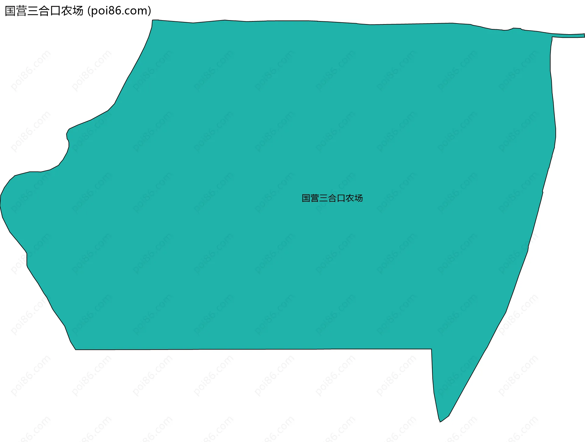 国营三合口农场边界地图