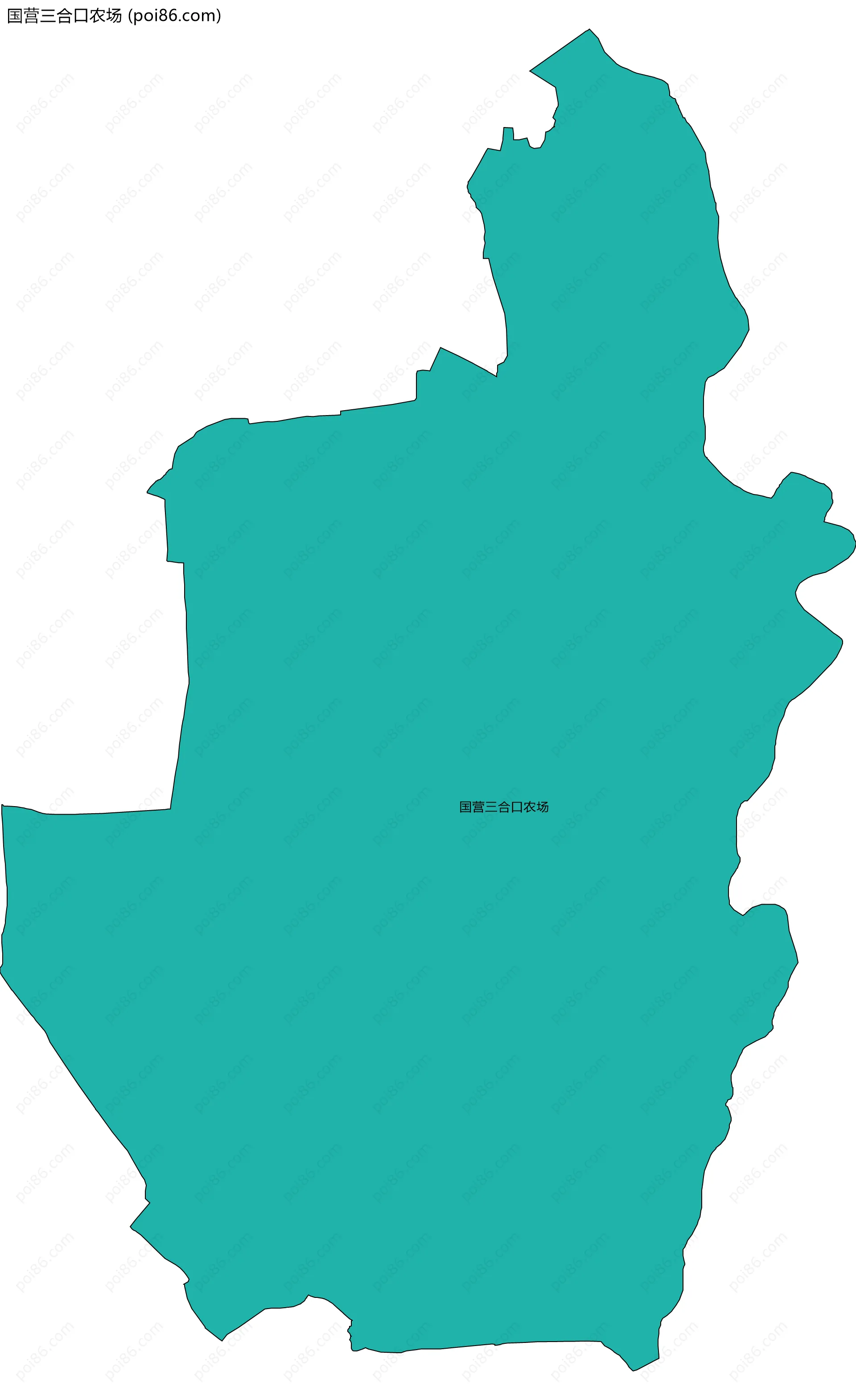 国营三合口农场边界地图