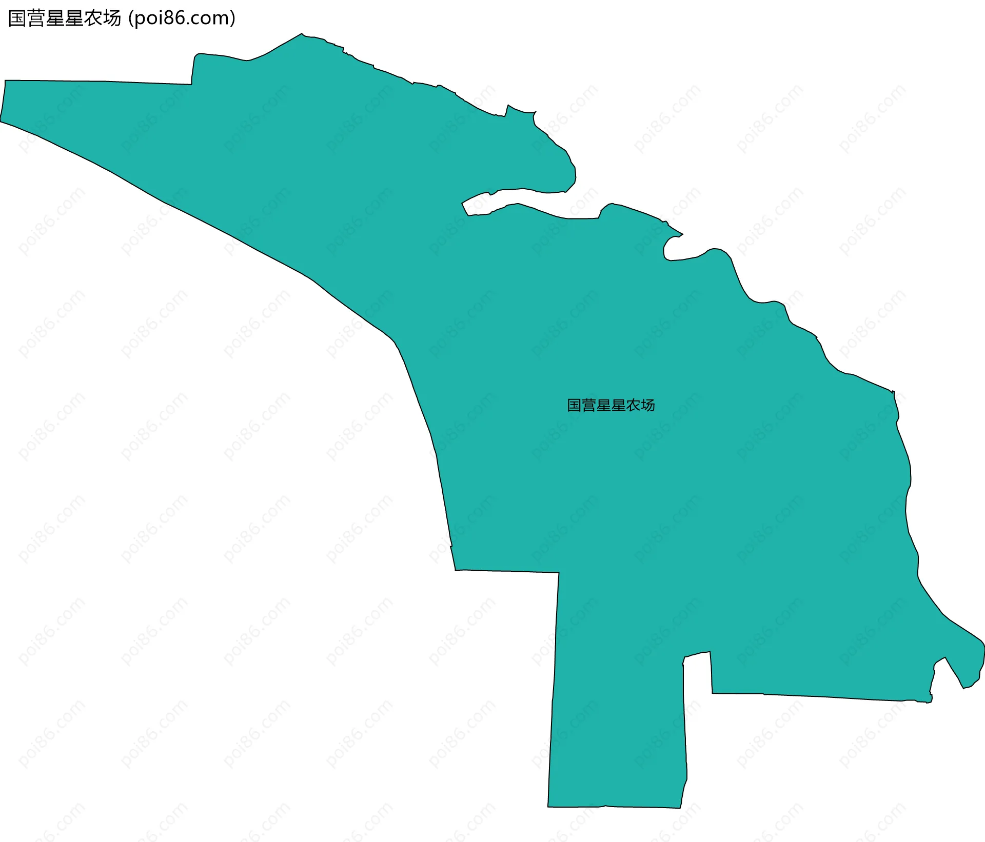 国营星星农场边界地图