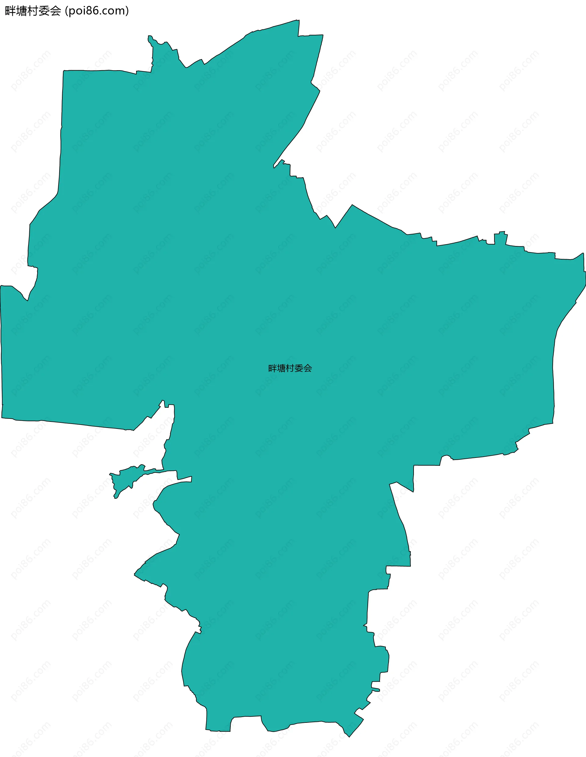 畔塘村委会边界地图