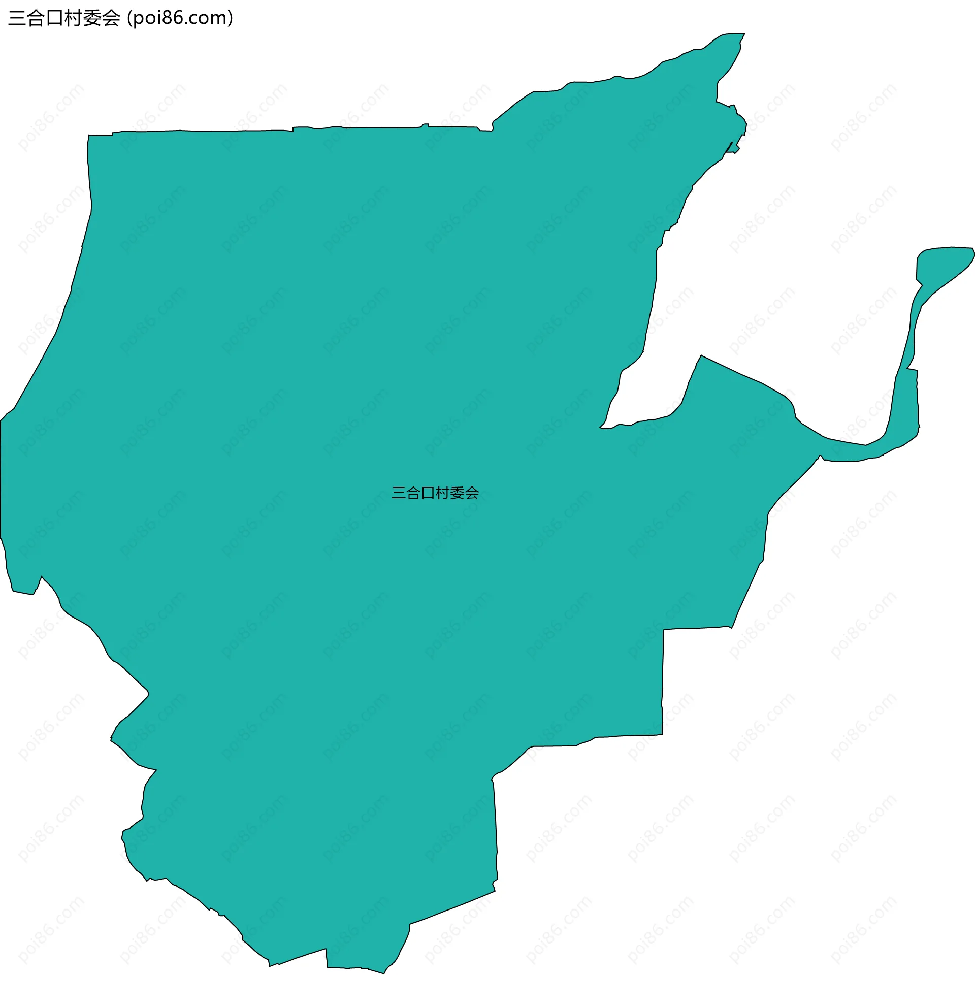 三合口村委会边界地图