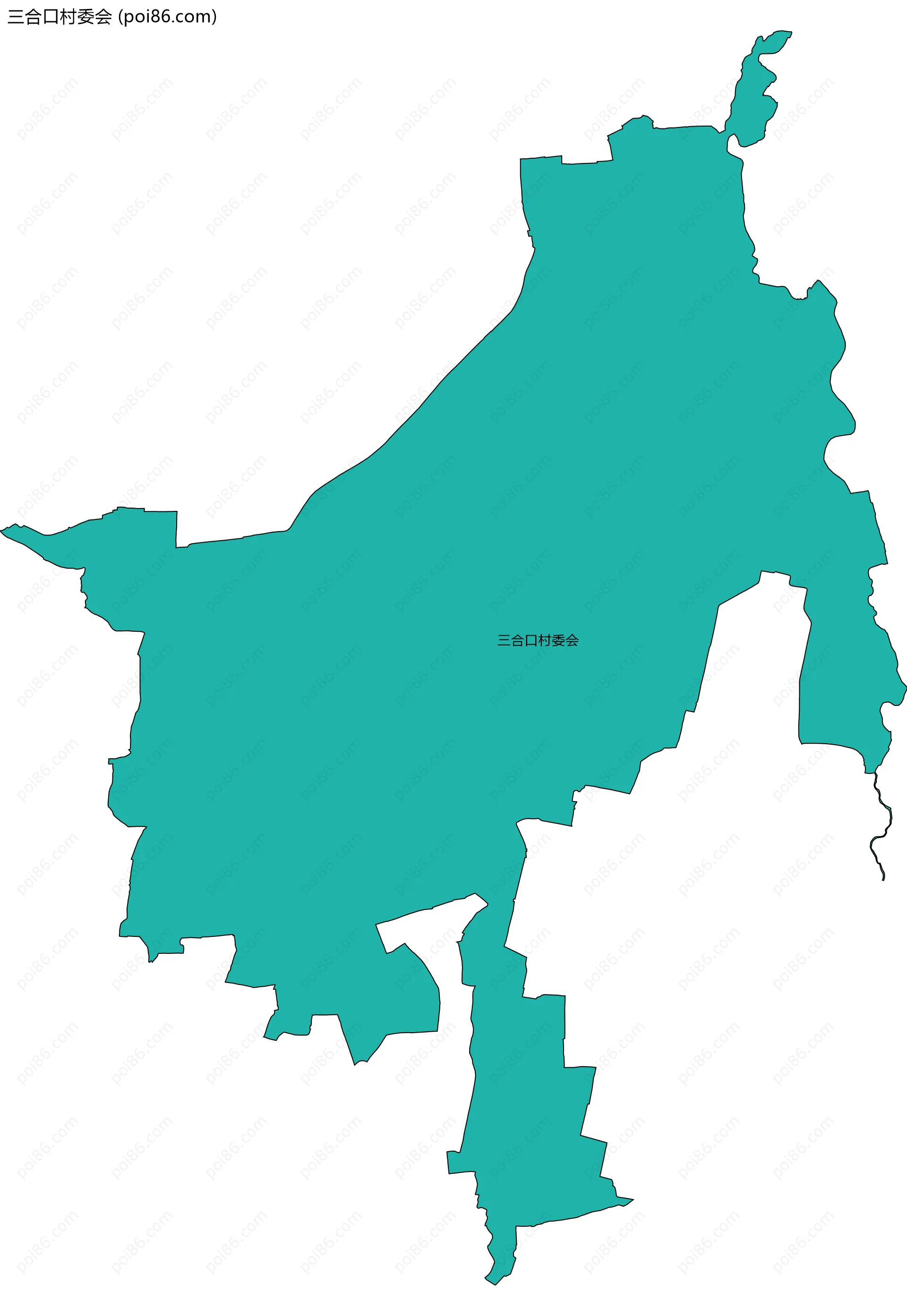 三合口村委会边界地图