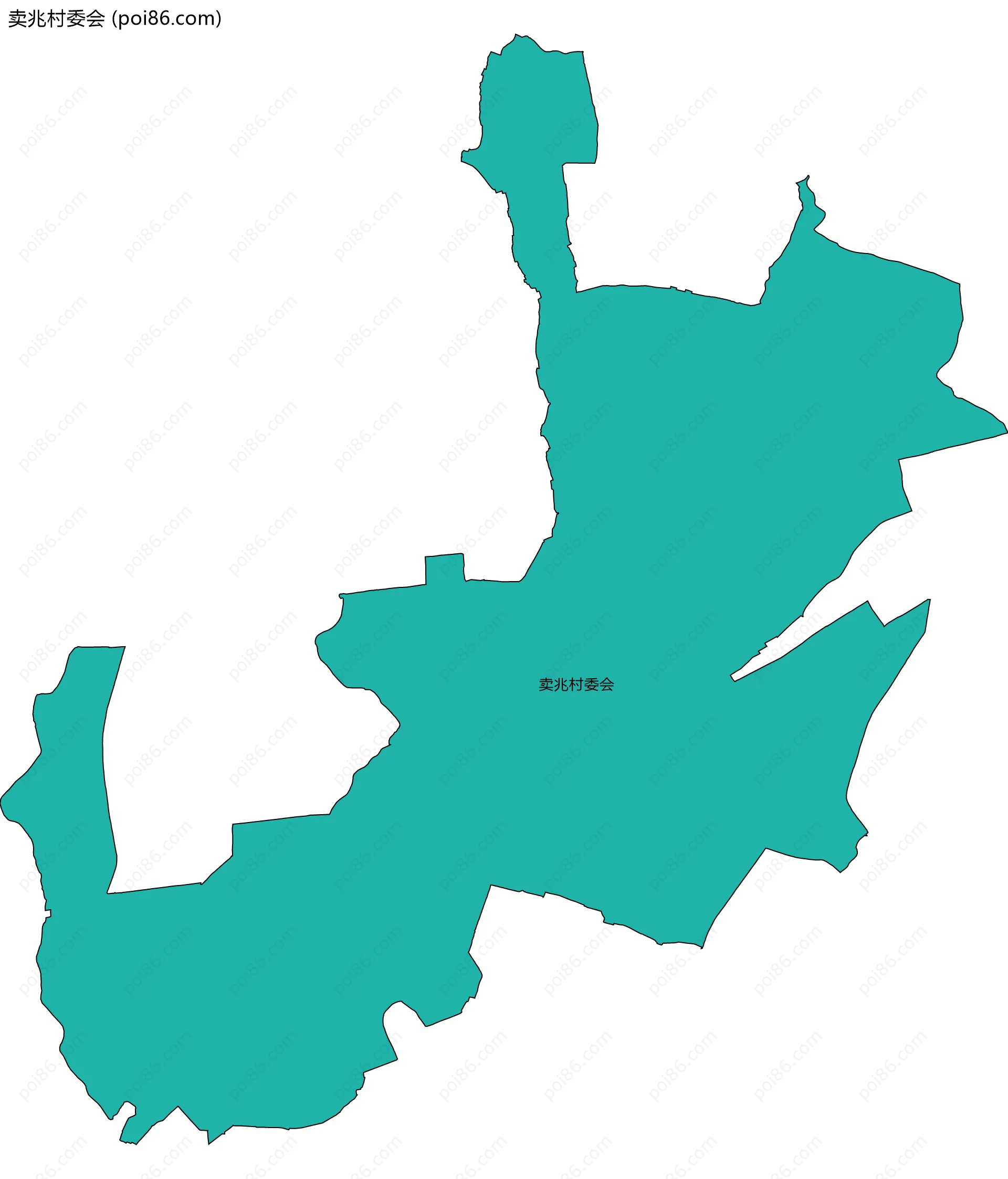 卖兆村委会边界地图