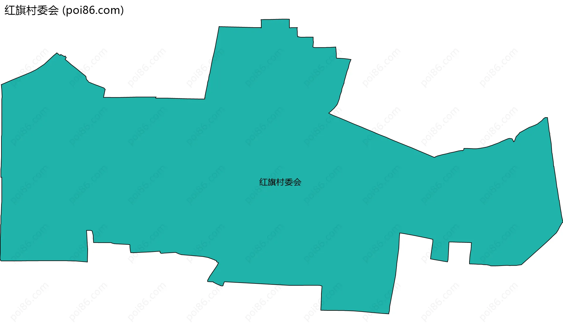 红旗村委会边界地图