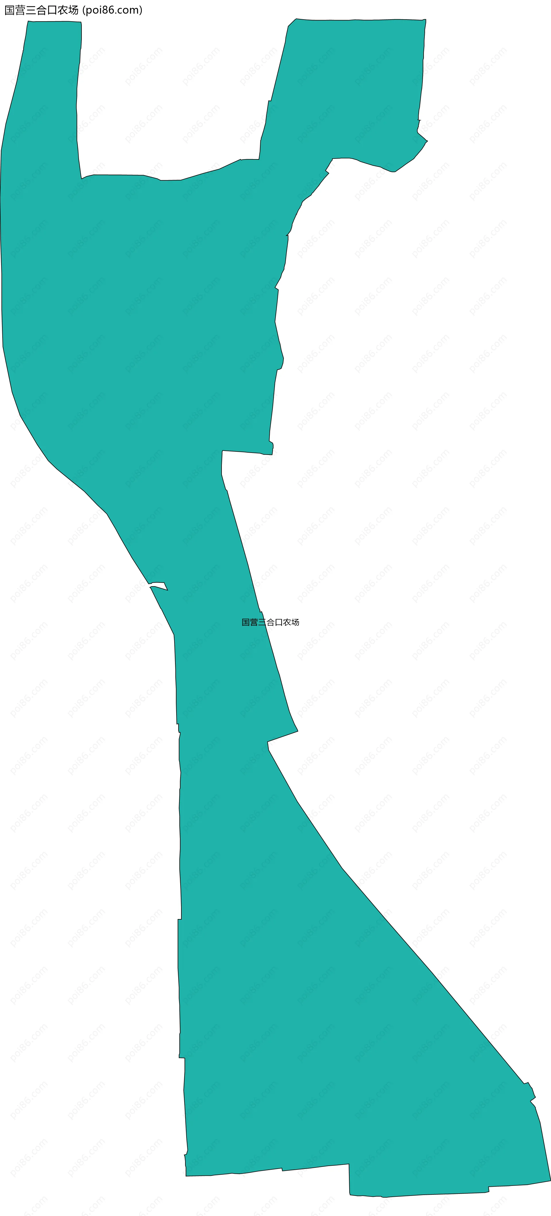 国营三合口农场边界地图